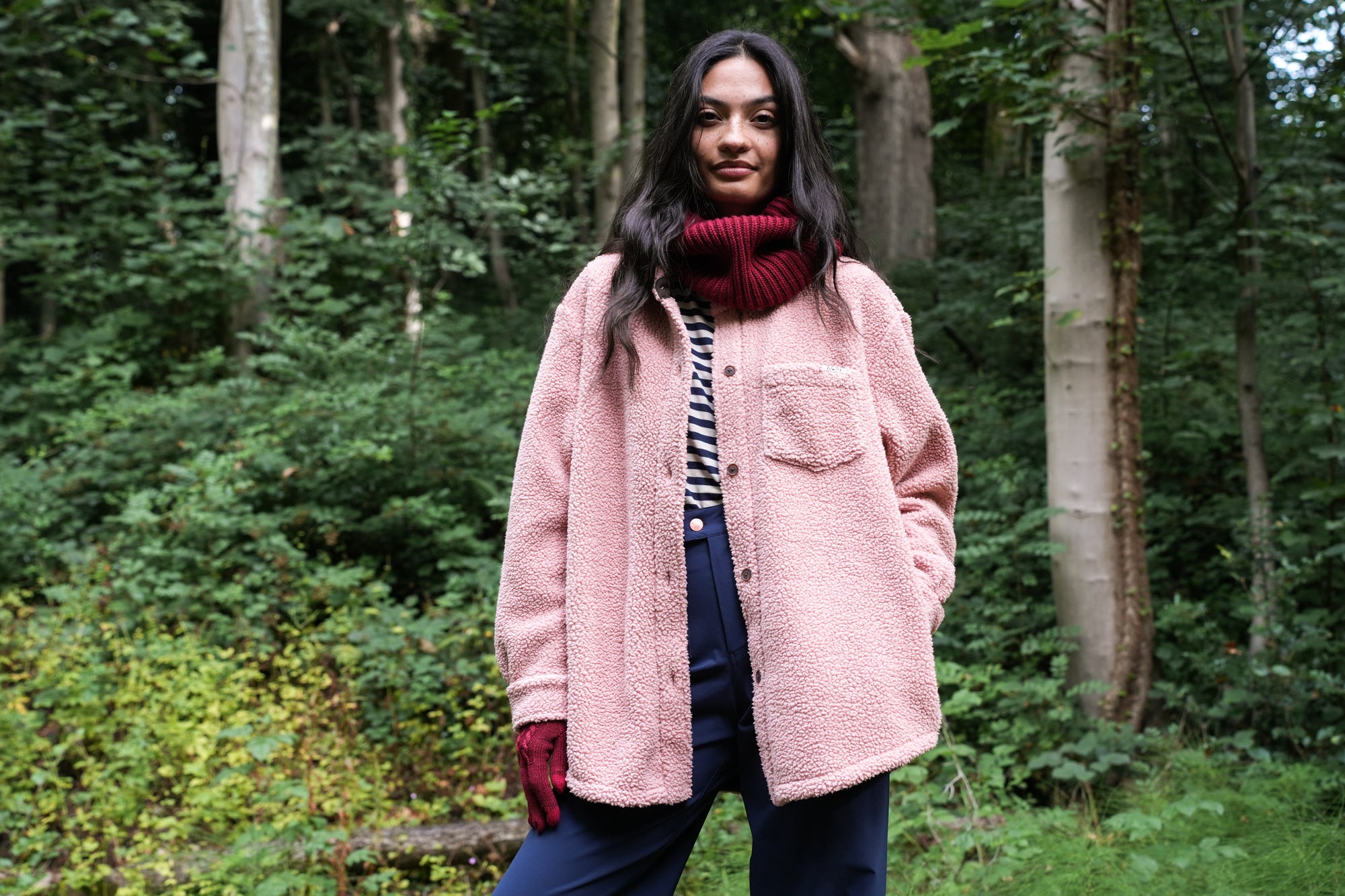 Outlander Fleece Shirt - Dusky Pink