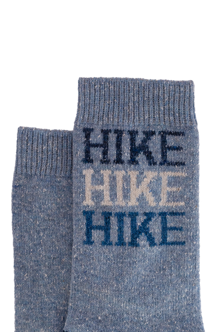 'Hike Hike Hike' Sock - Blue Marl