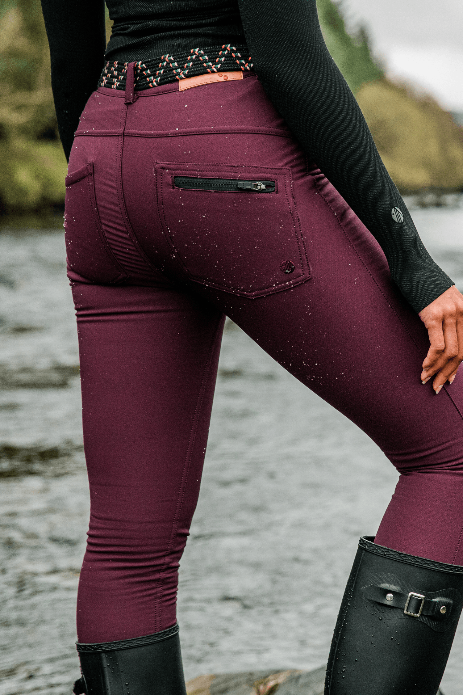 Thermal Skinny Outdoor Trousers - Aubergine Trousers