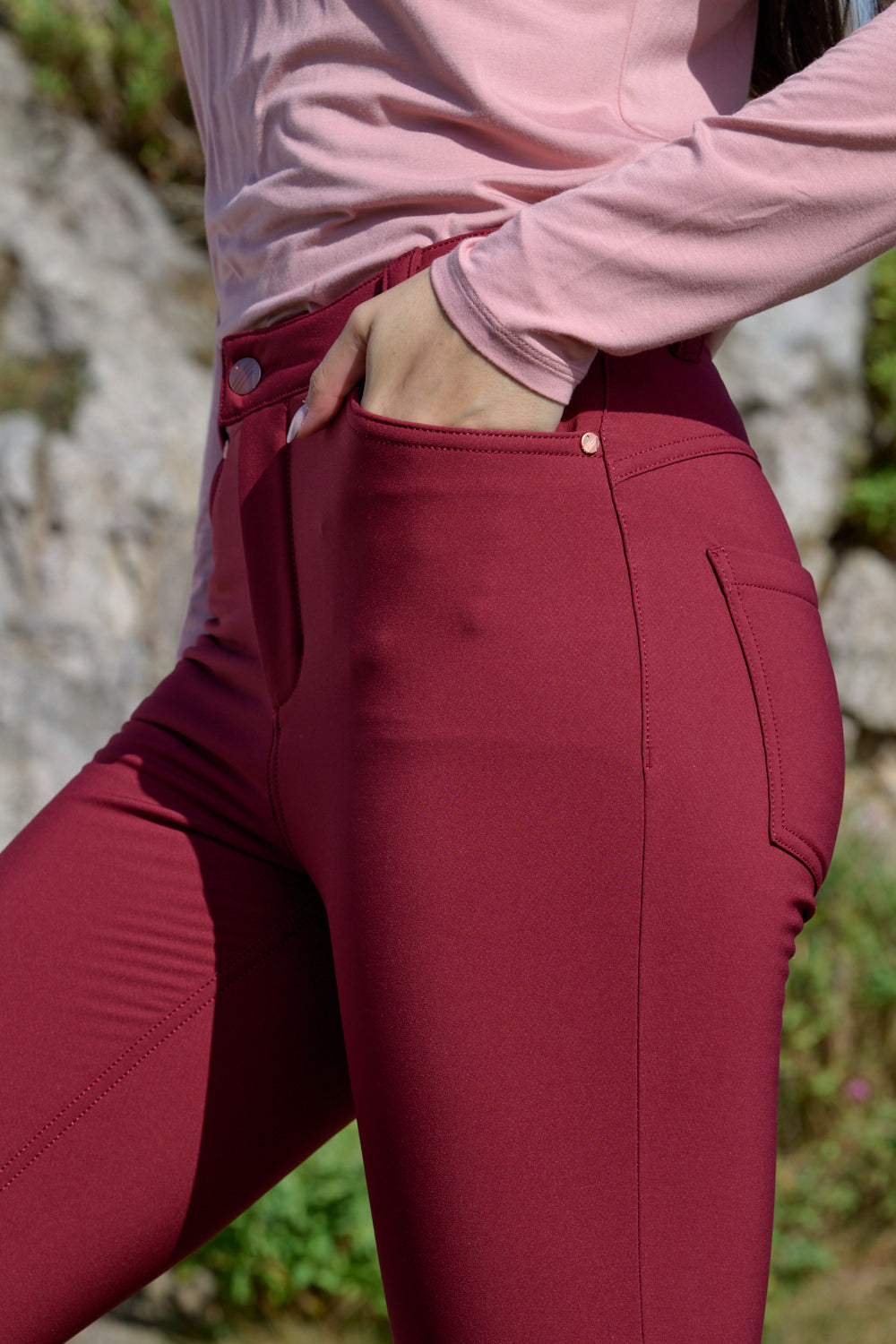 MAX Stretch Thermal Skinny Outdoor Trousers - Cabernet