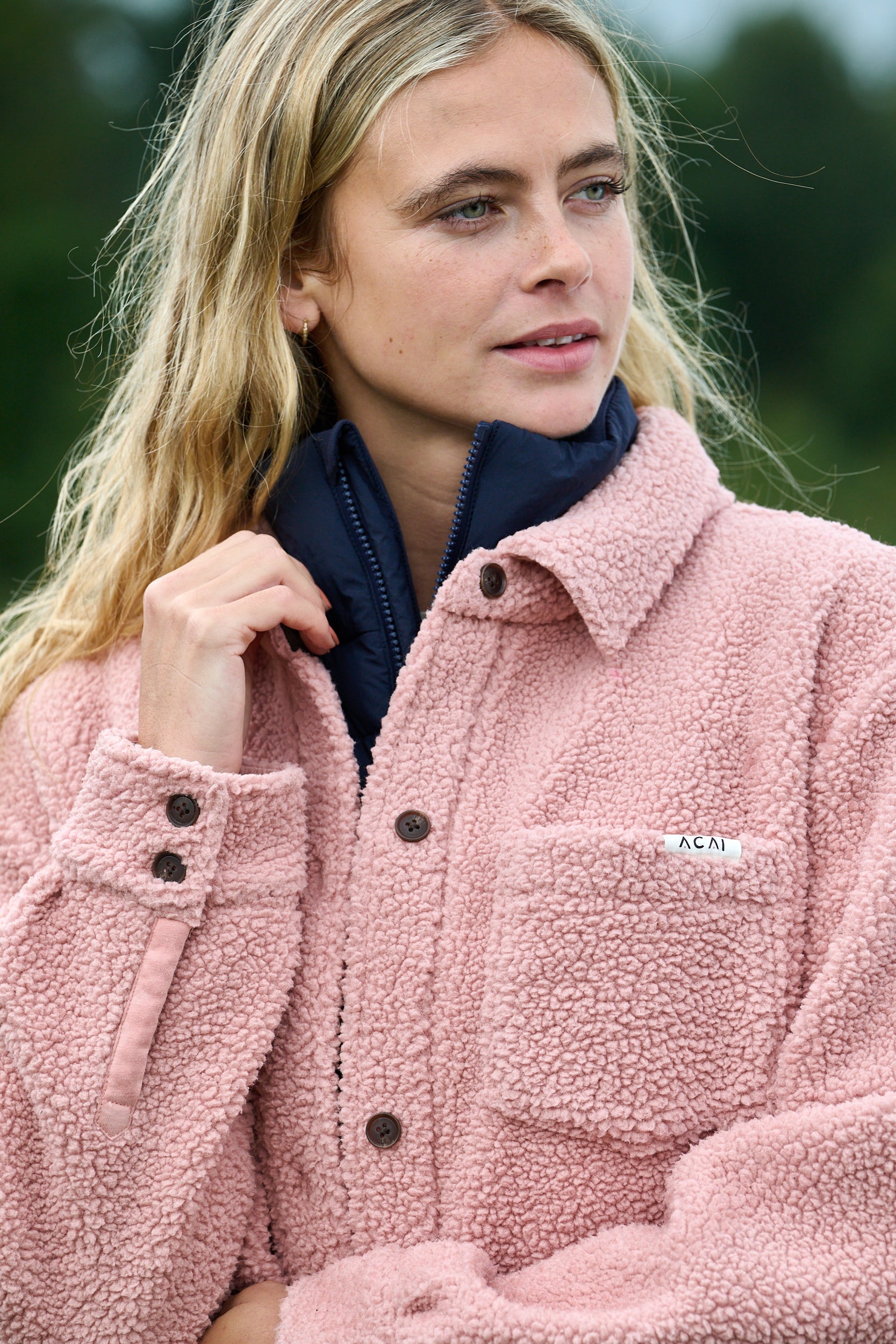 Outlander Fleece Shirt - Dusky Pink
