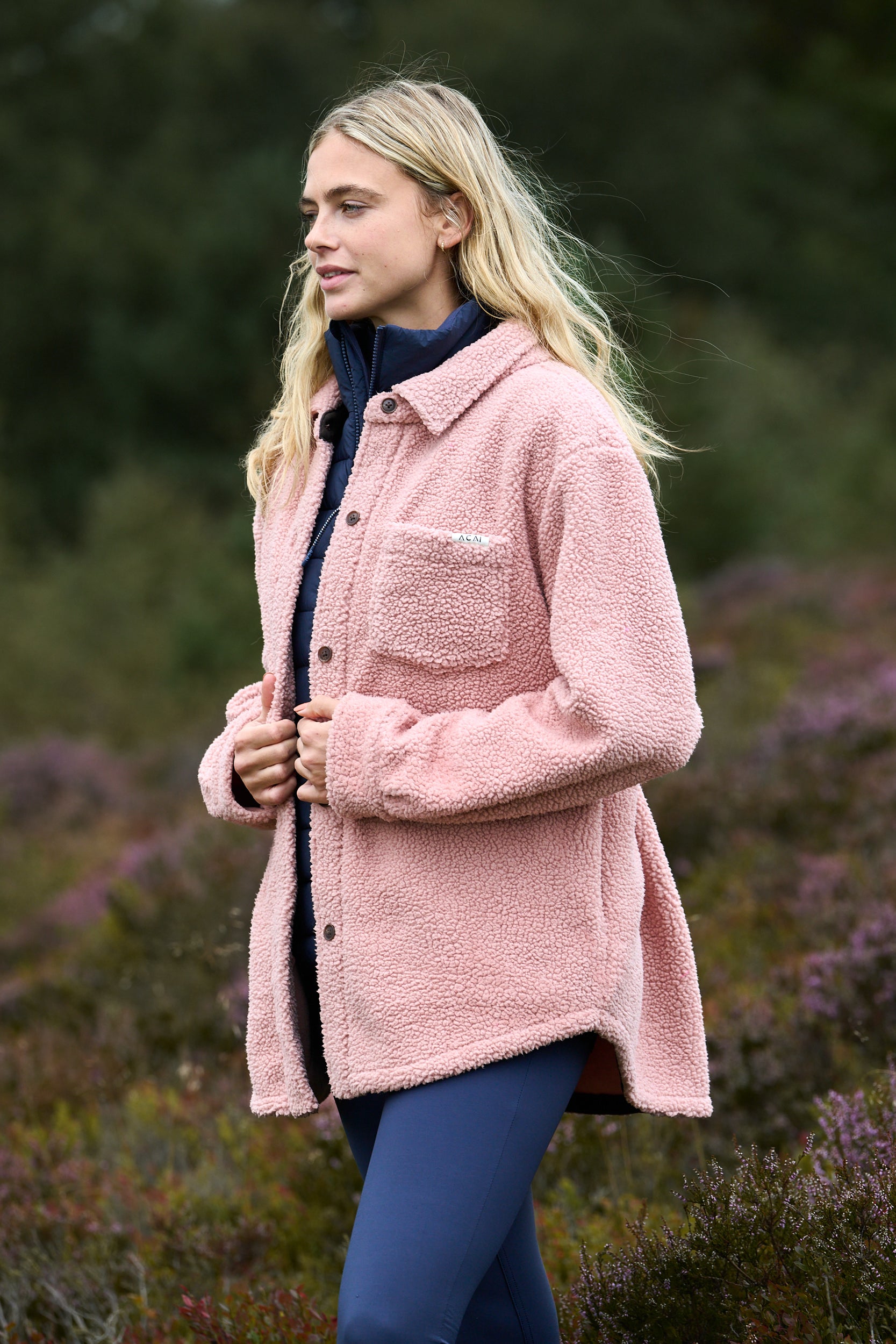 Outlander Fleece Shirt - Dusky Pink