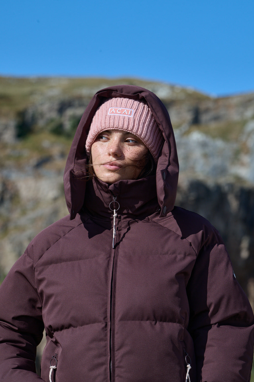 Cocoon Coat - Chocolate Plum