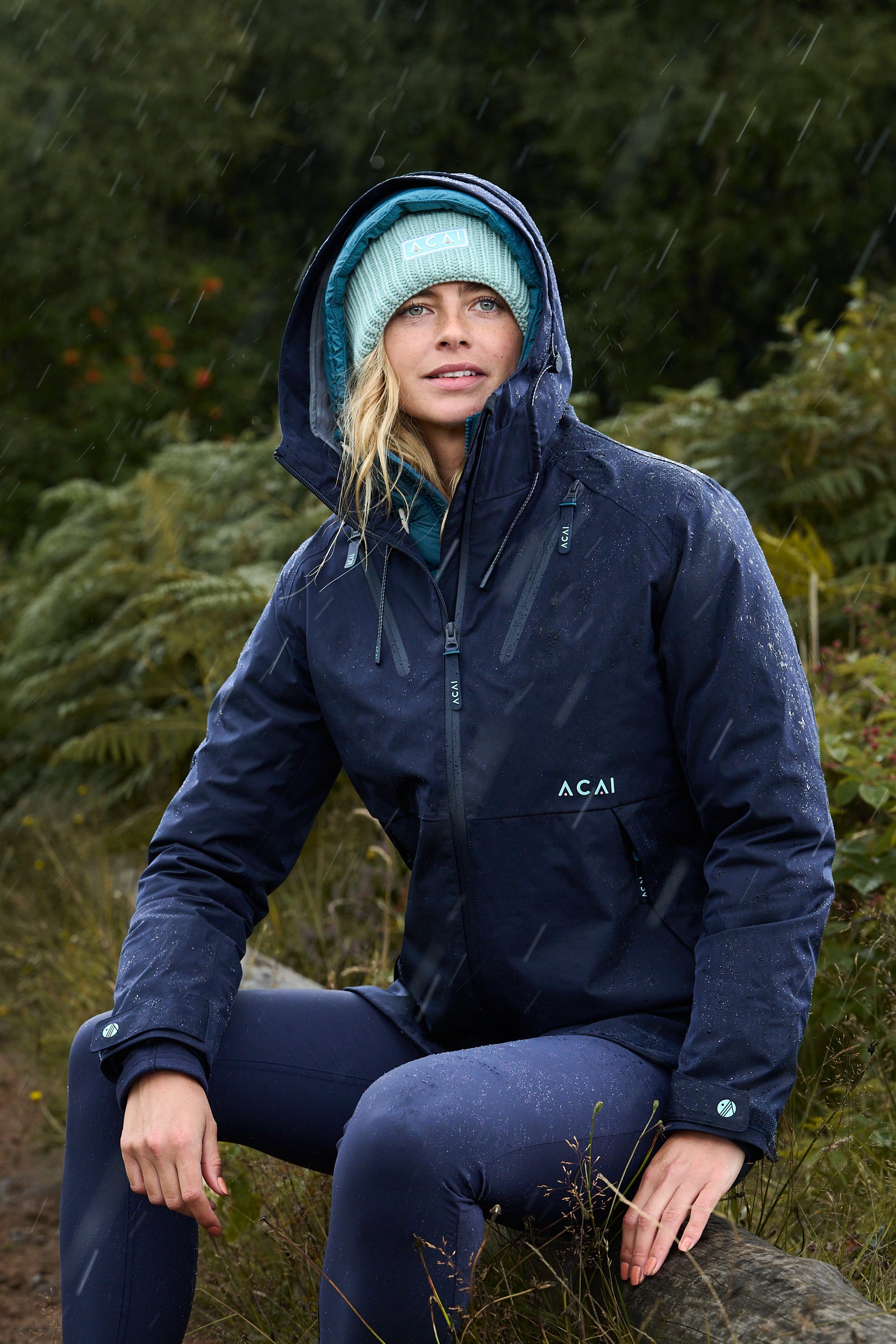 Womens Rainscape Jacket Deep Navy | ACAI