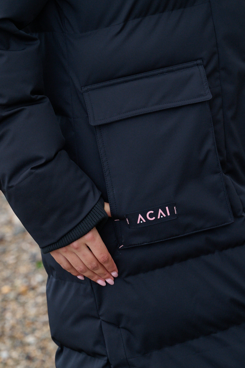 Cocoon Longline Coat - Black