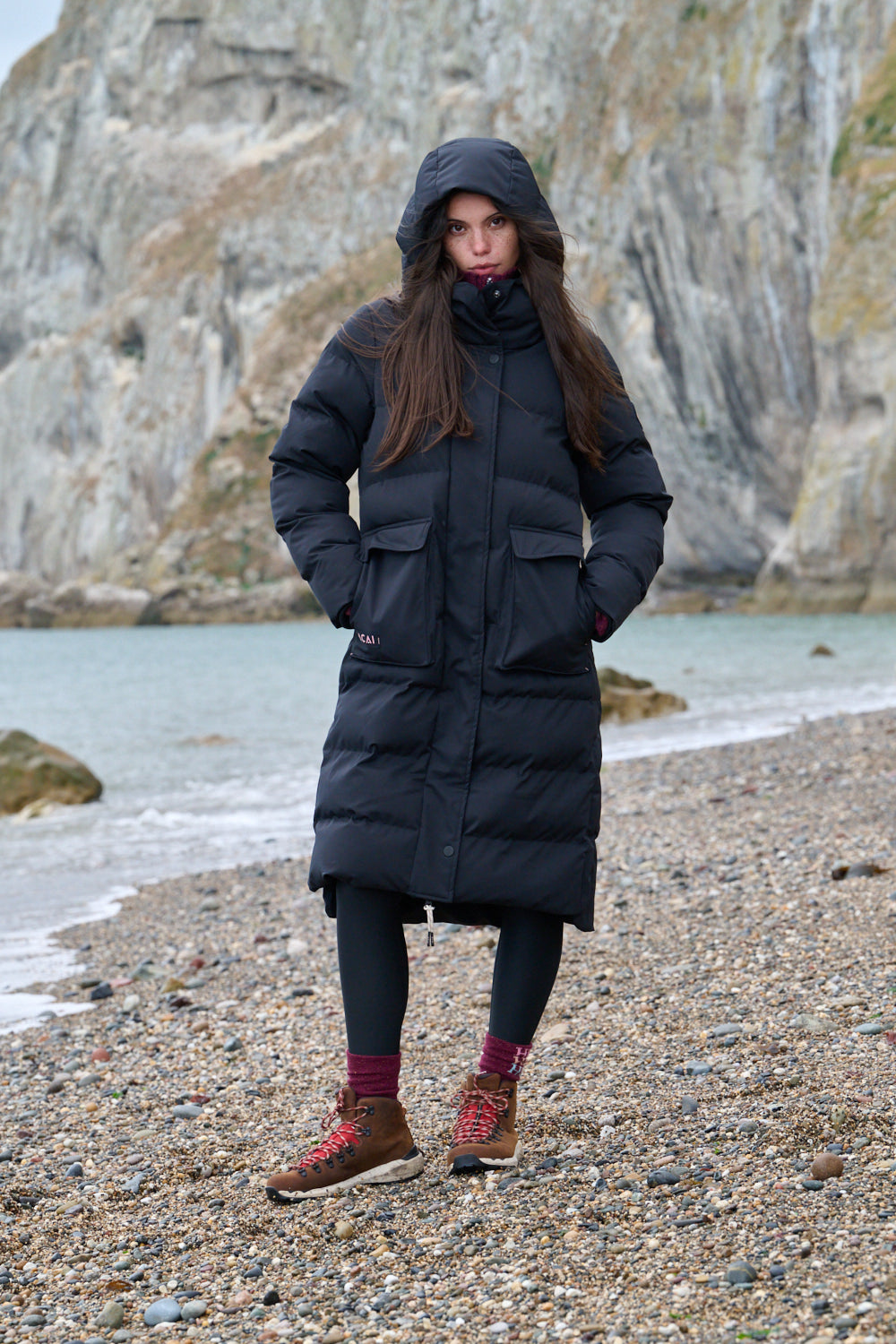 Cocoon Longline Coat - Black