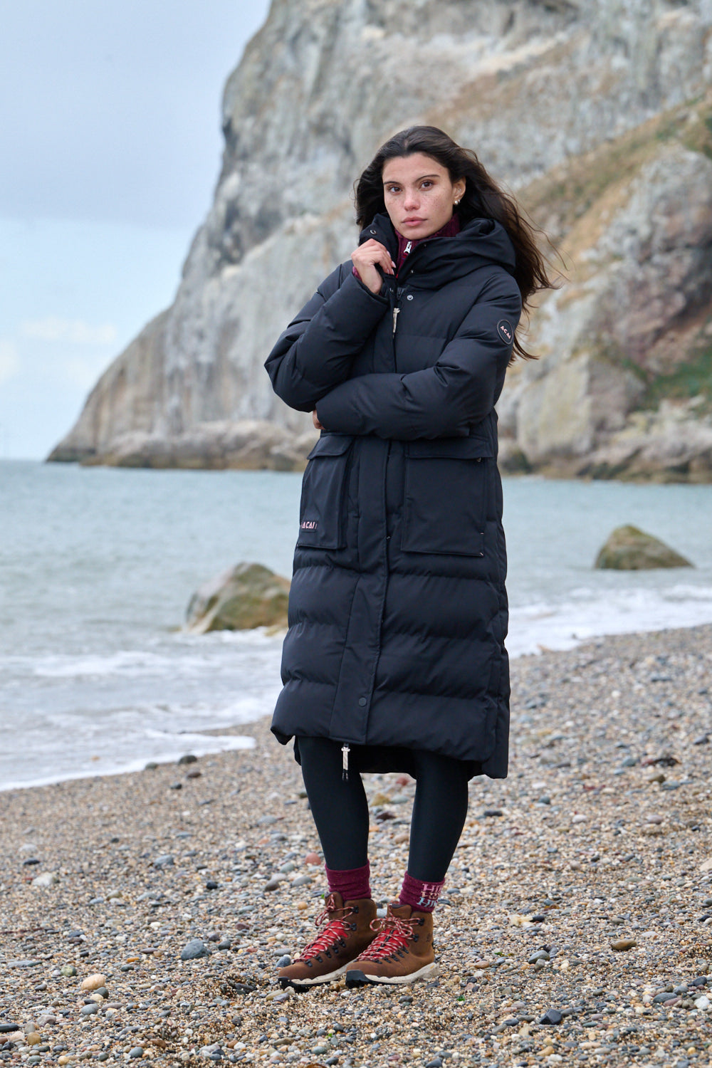 Cocoon Longline Coat - Black