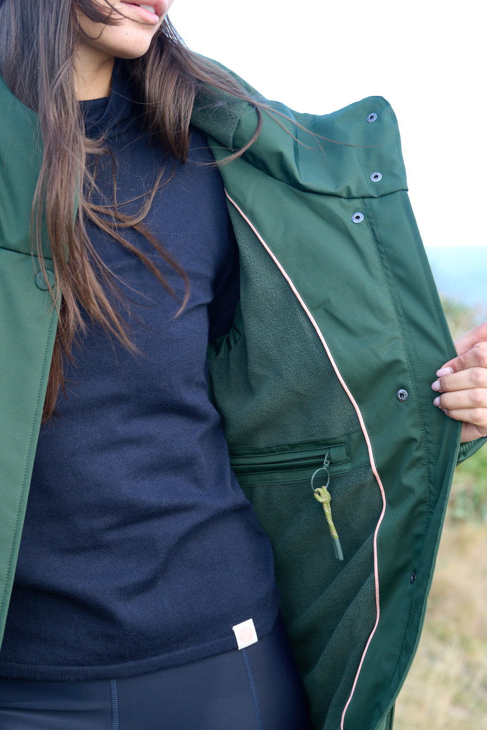 Cocoon Longline Coat - Woodland Green