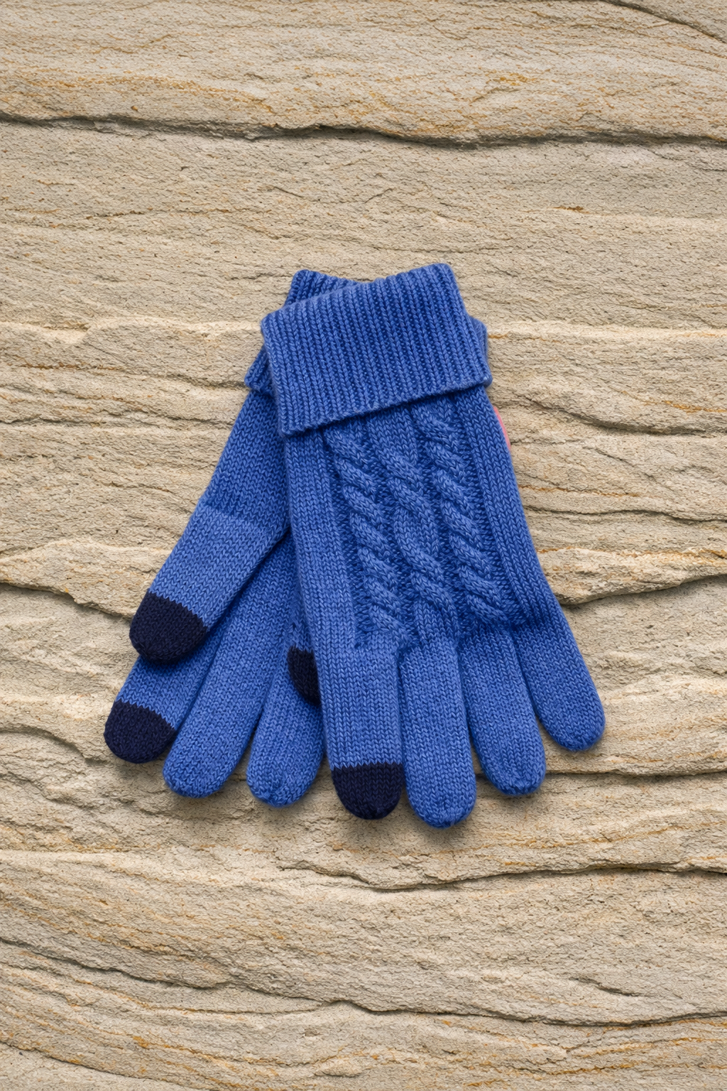 Merino Knitted Gloves - Baja Blue