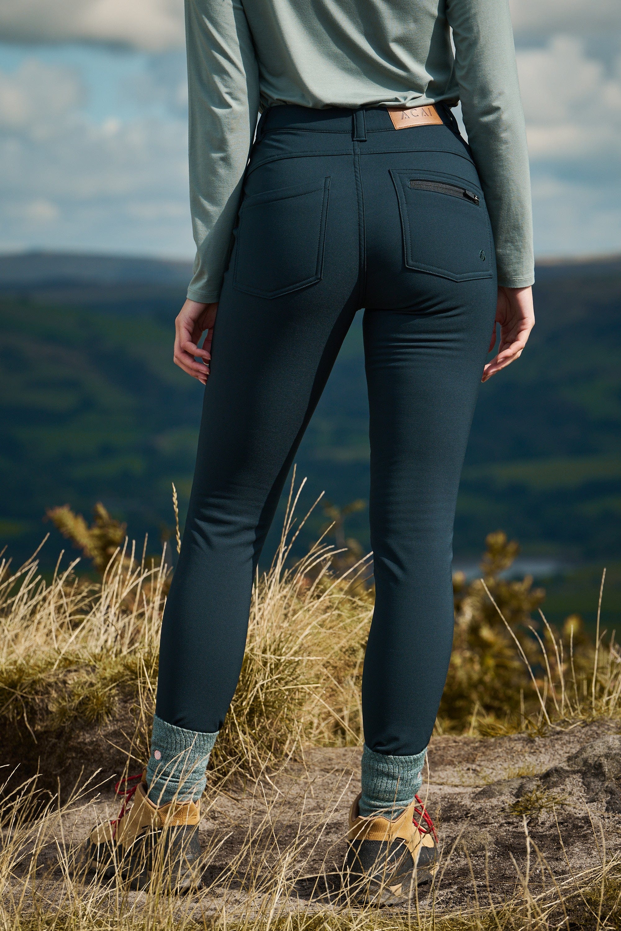 Thermal Skinny Outdoor Trousers - Evergreen Trousers