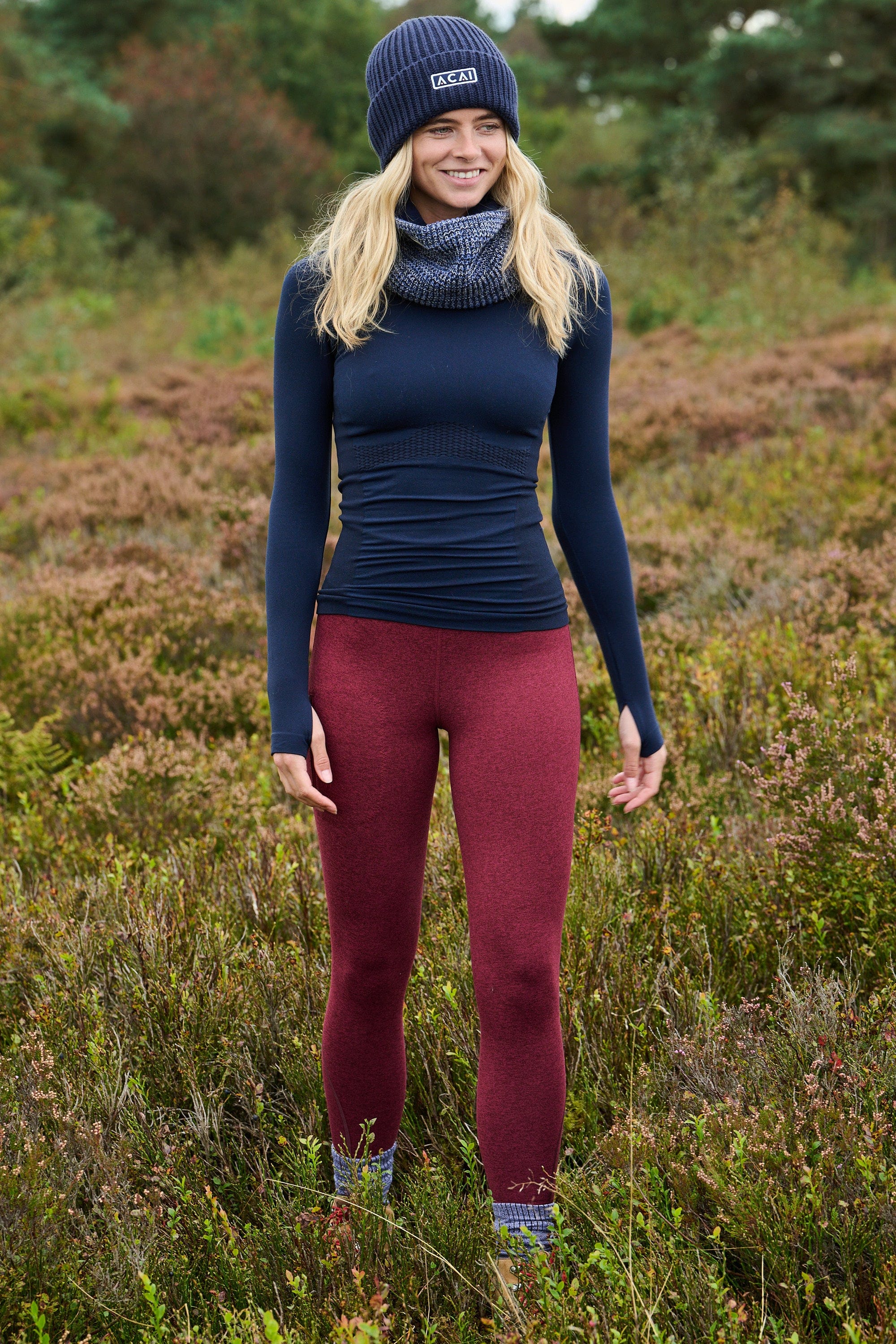 Thermal Outdoor Leggings - Full Length - Roasted Fig Leggings