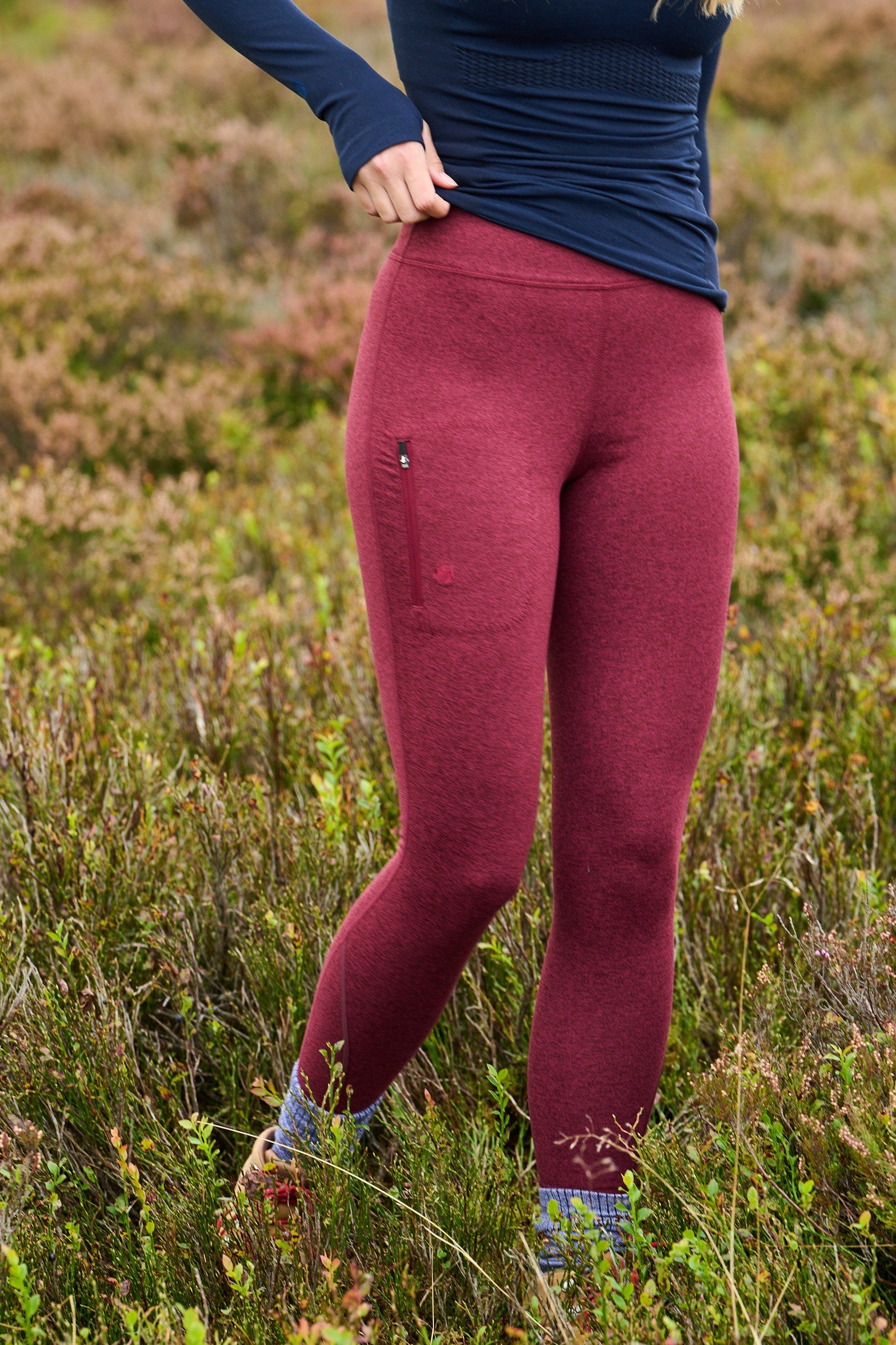 Thermal Outdoor Leggings - Full Length - Roasted Fig Leggings