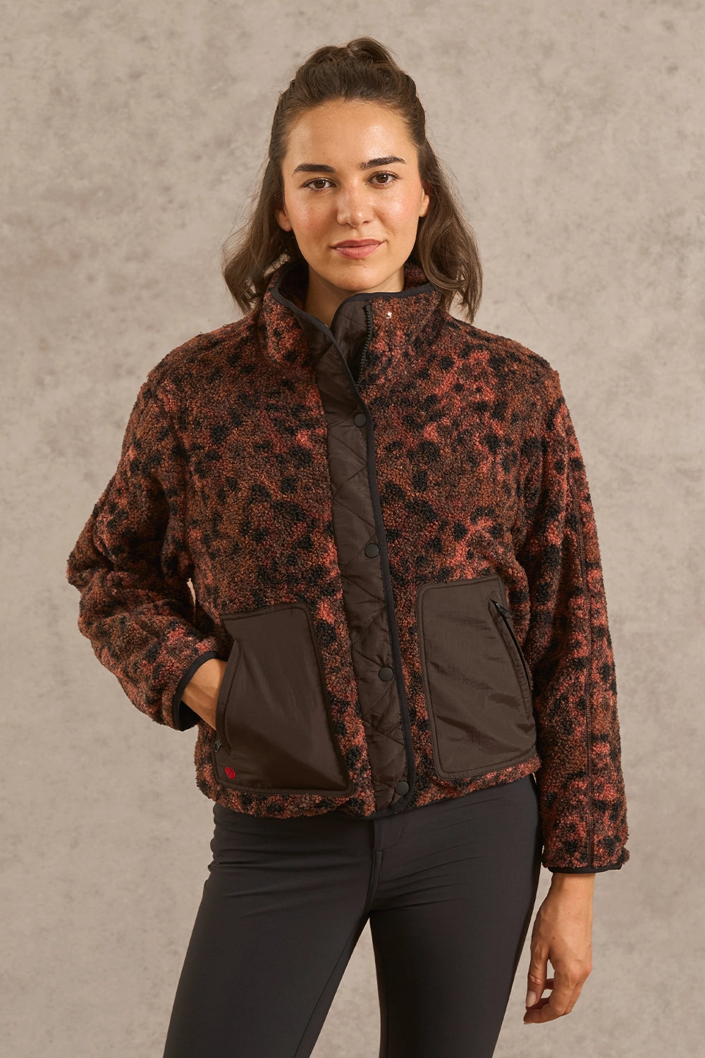Campfire Quilted Fleece - Leopard