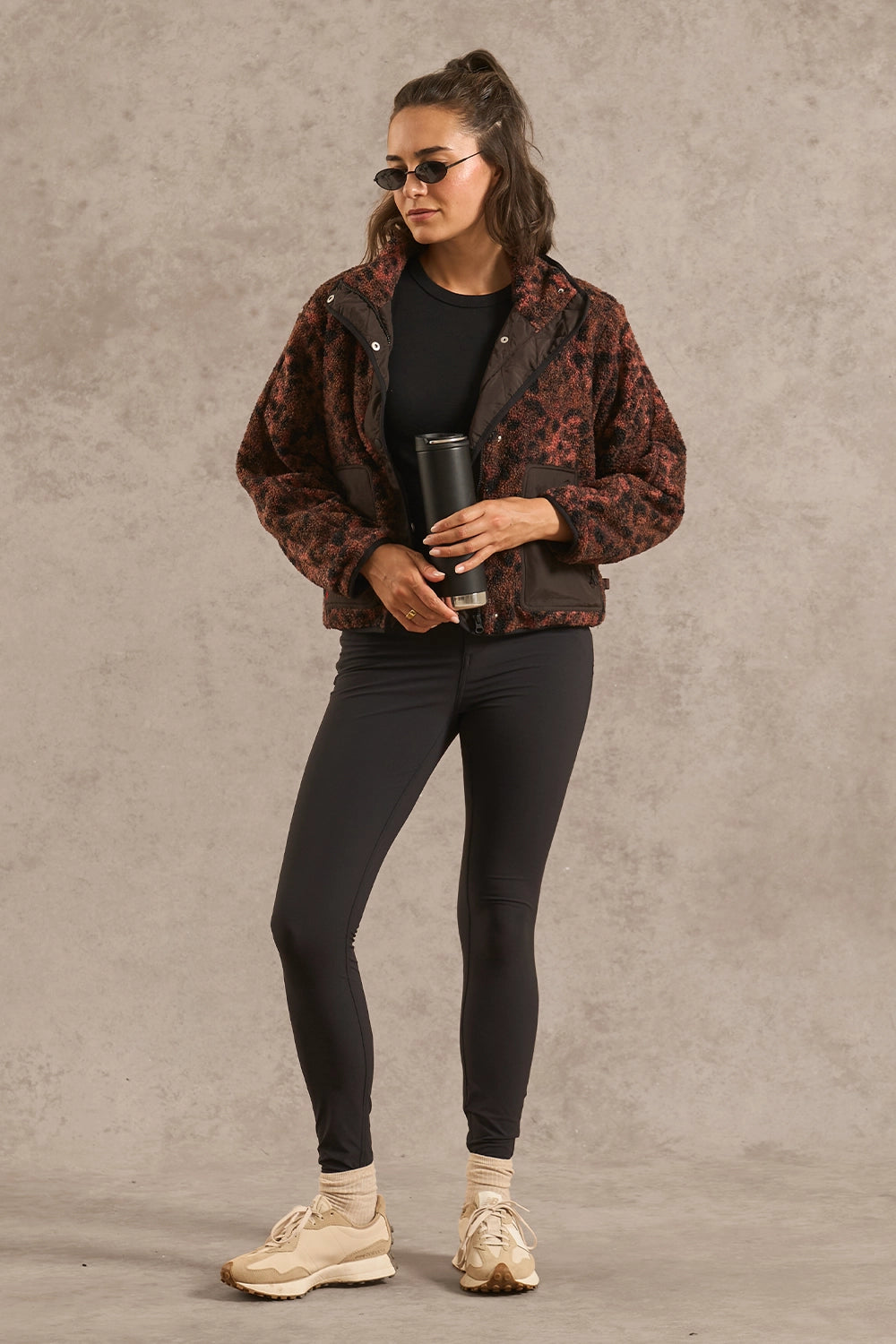 Campfire Quilted Fleece - Leopard