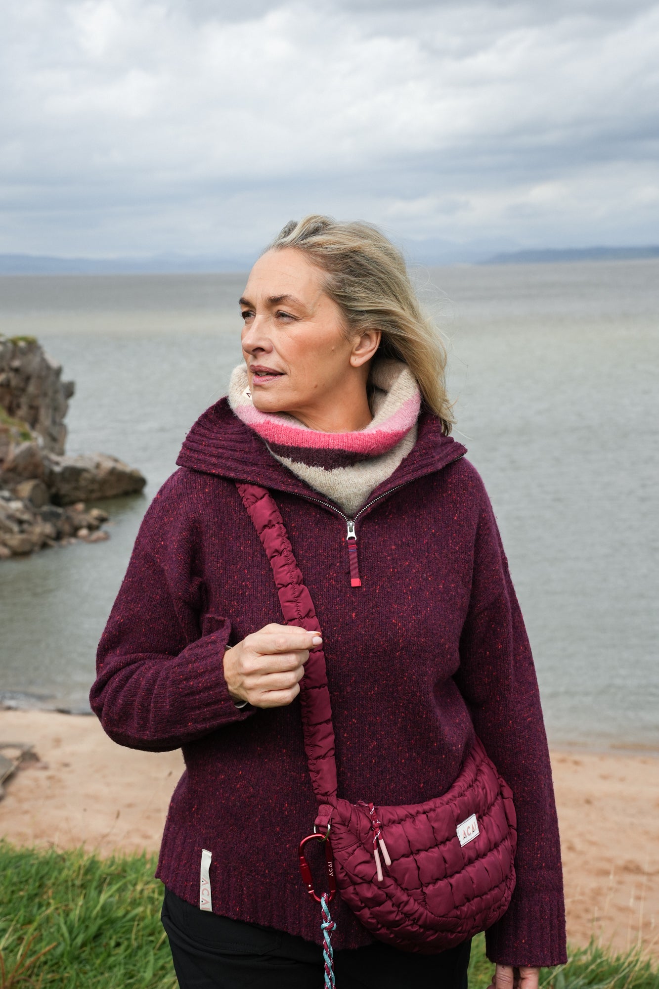 Dawn Mist Snood - Cabernet