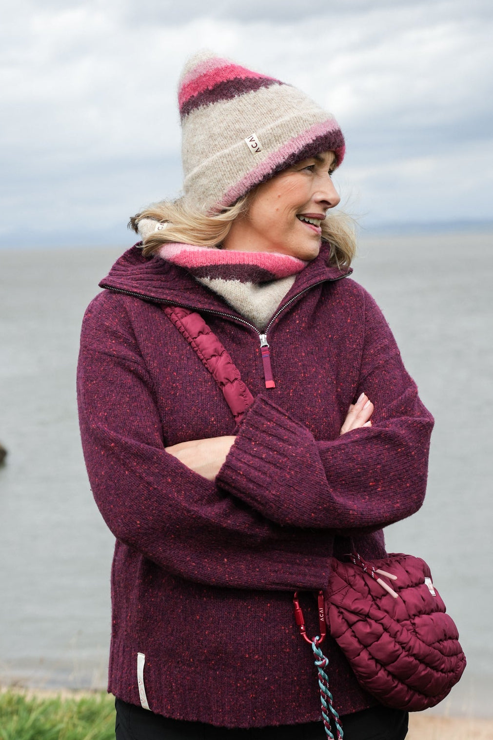 Dawn Mist Beanie - Cabernet