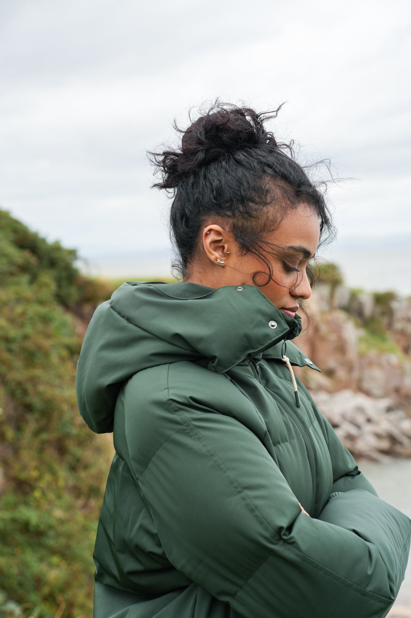 Cocoon Coat - Woodland Green