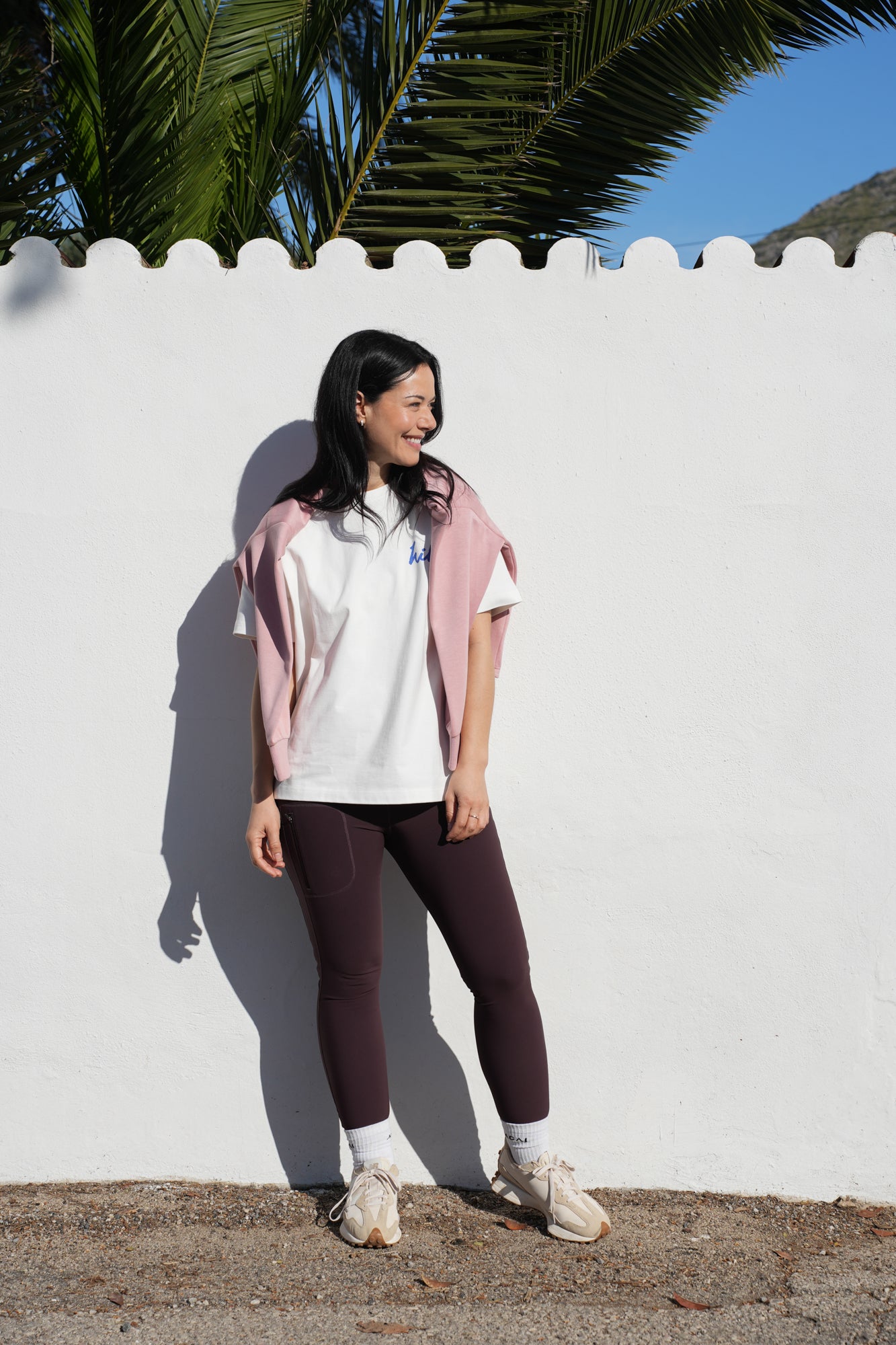 Shower Resistant Softshell Leggings - Chocolate Plum