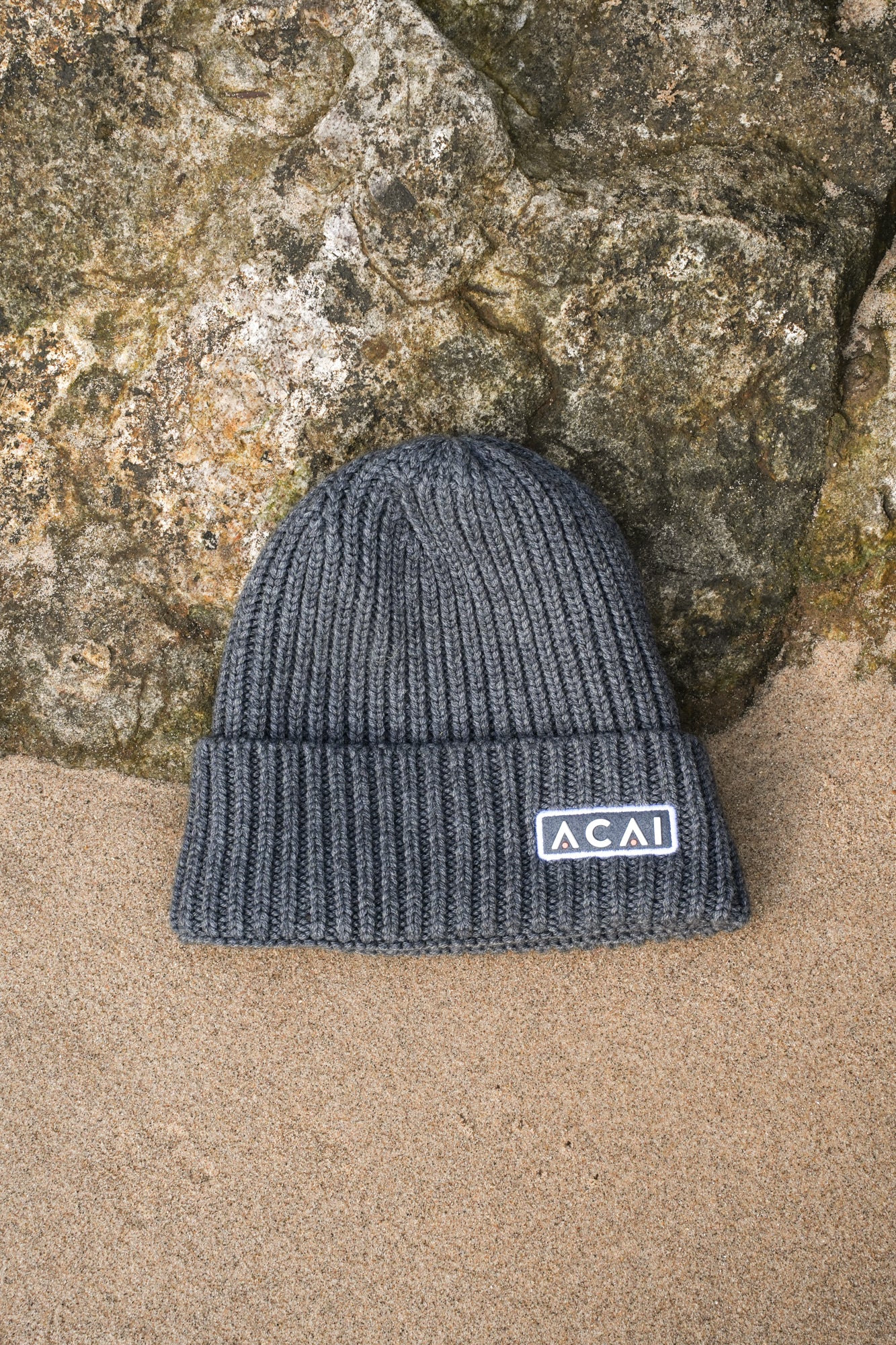 Merino Wool Beanie - Grey Marl