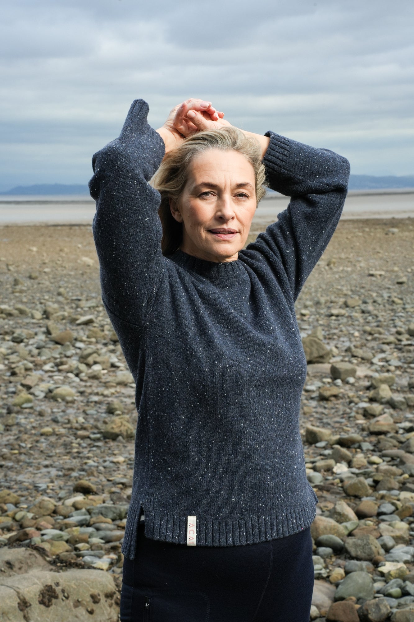 Dusk Crew Neck Knitted Jumper - Deep Navy