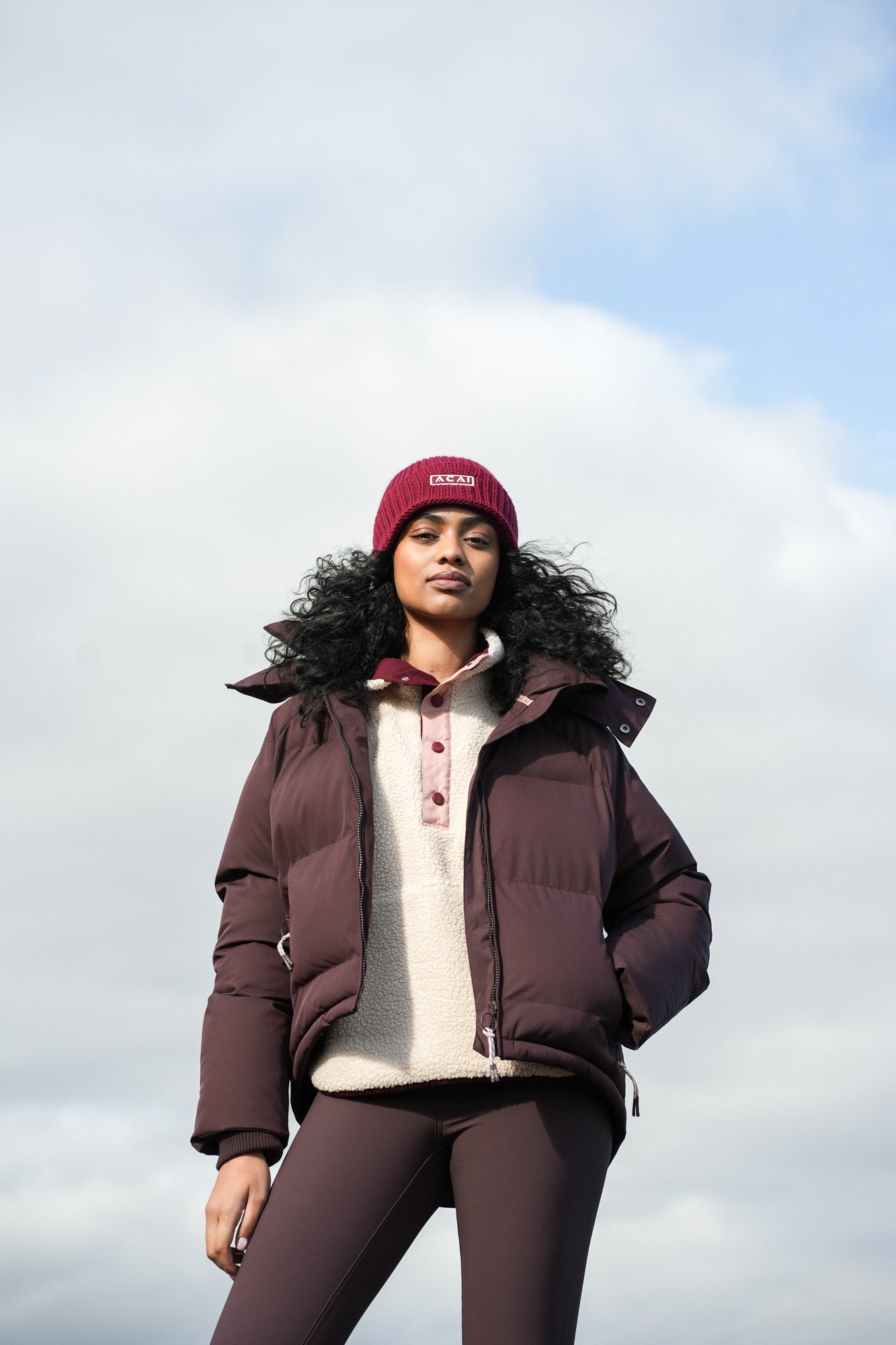 Cocoon Coat - Chocolate Plum