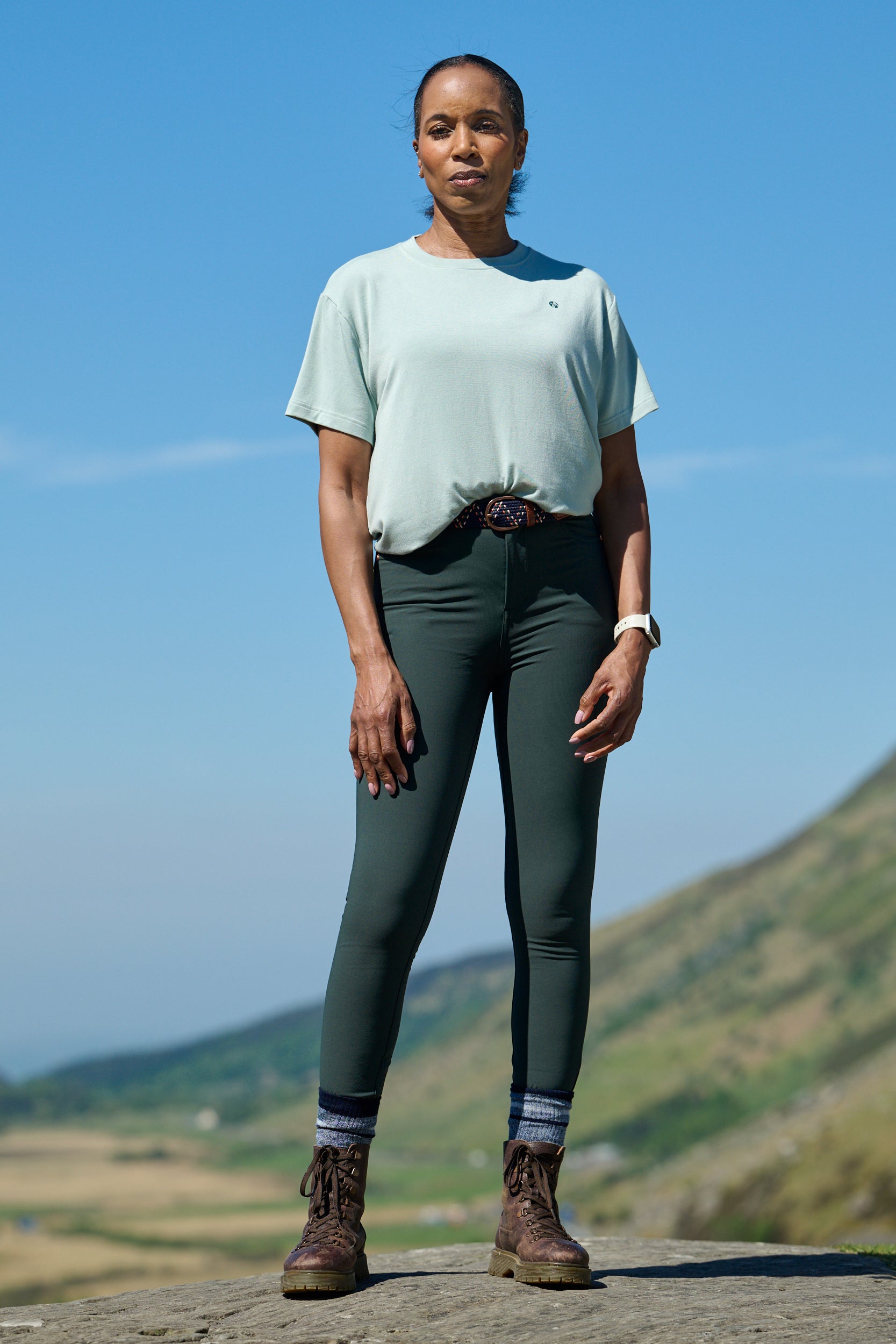 MAX Stretch Skinny Outdoor Water Resistant Trousers Forest Green