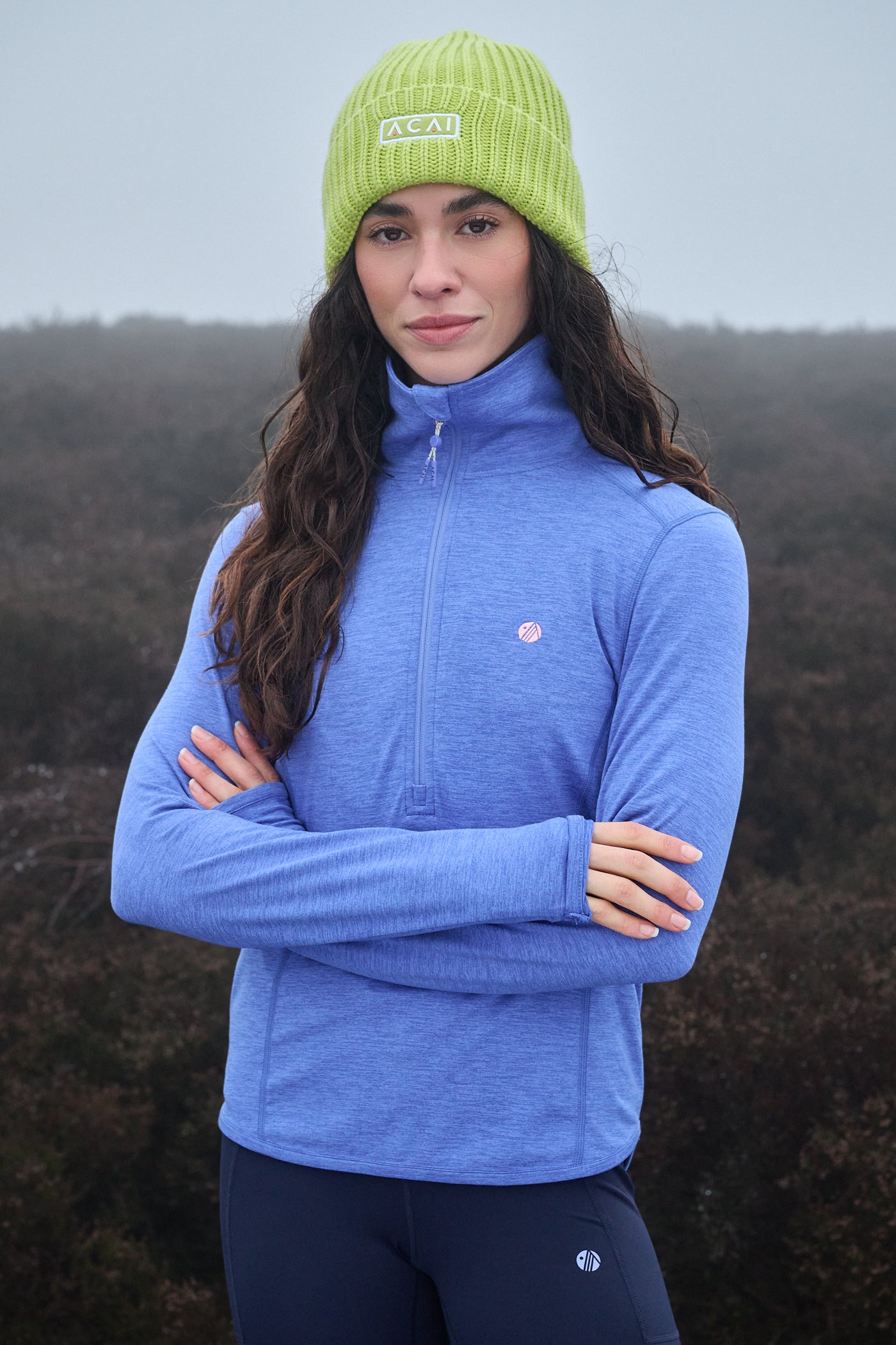 Freeform Quarter Zip - Baja Blue