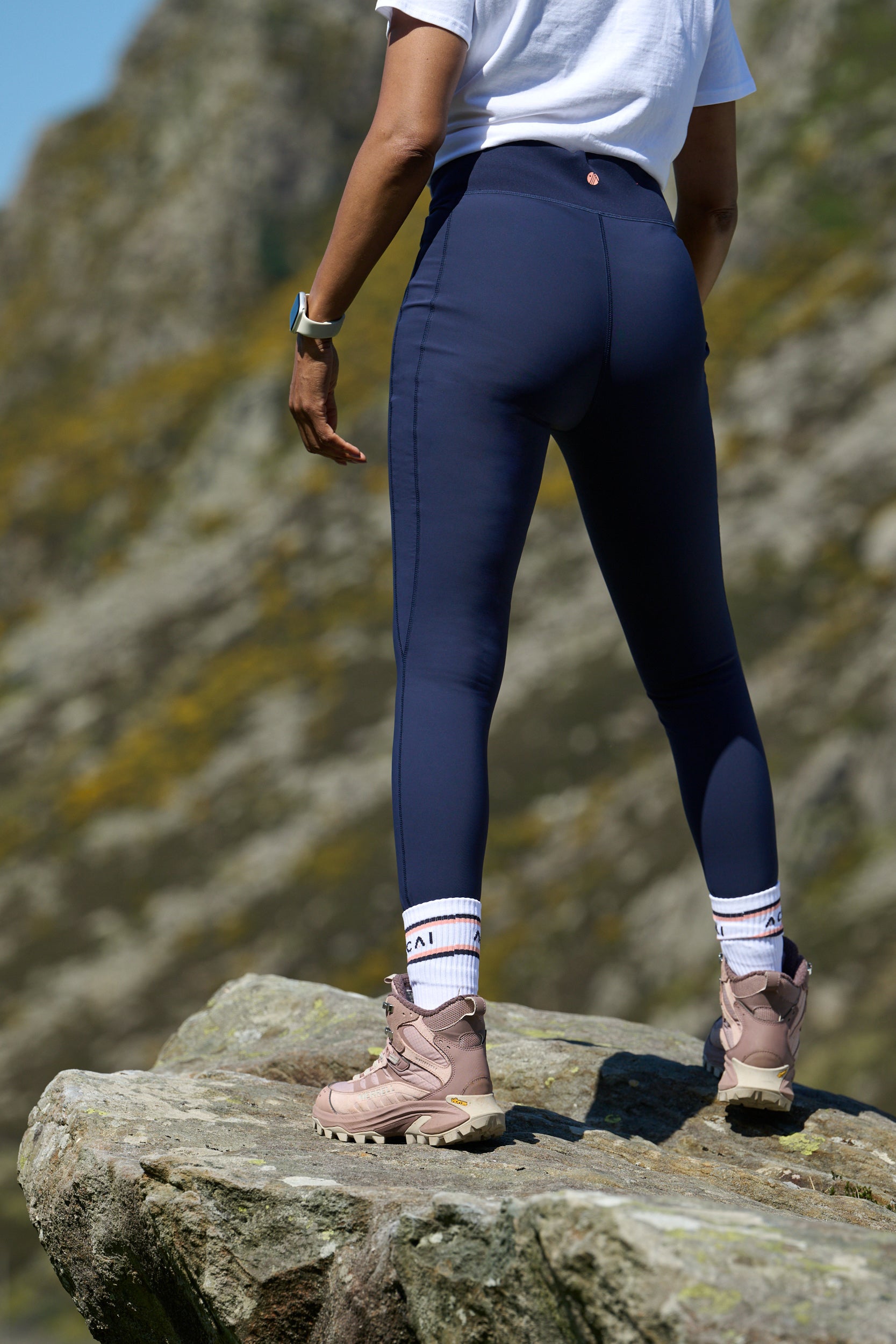 Shower Resistant Softshell Leggings - Deep Navy