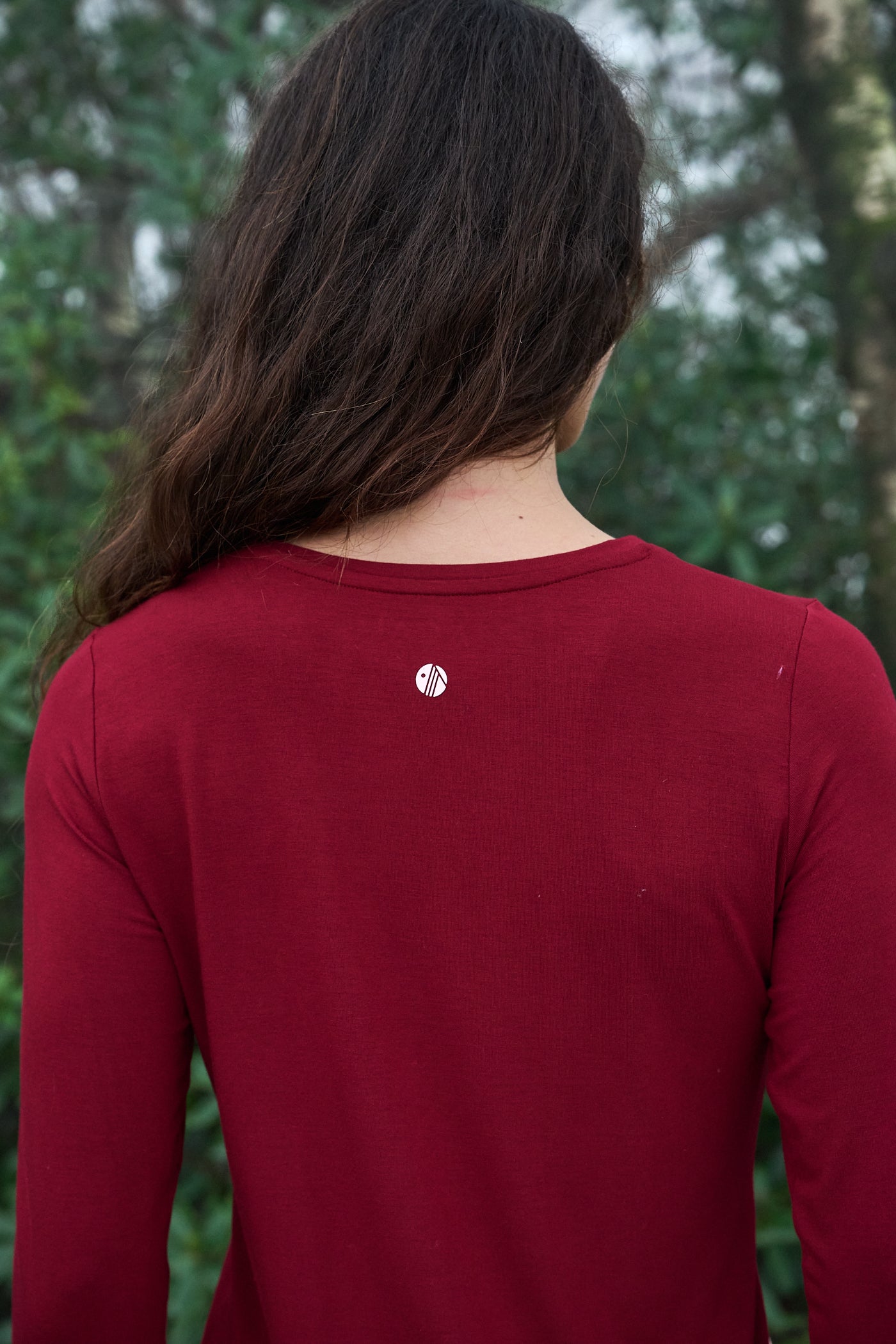 On The Go Bamboo Long Sleeve Tee - Cabernet