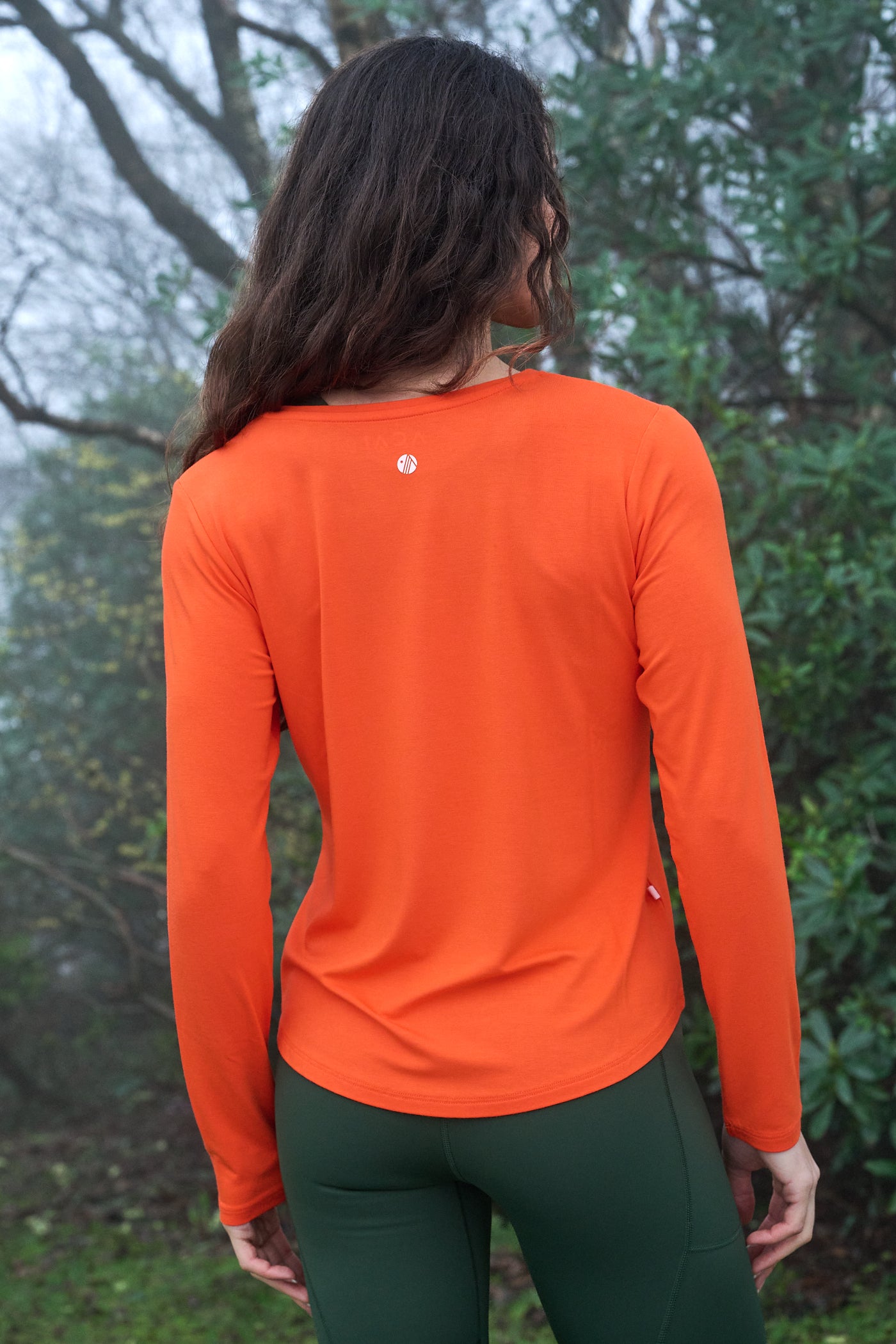 On The Go Bamboo Long Sleeve Tee - Mandarin