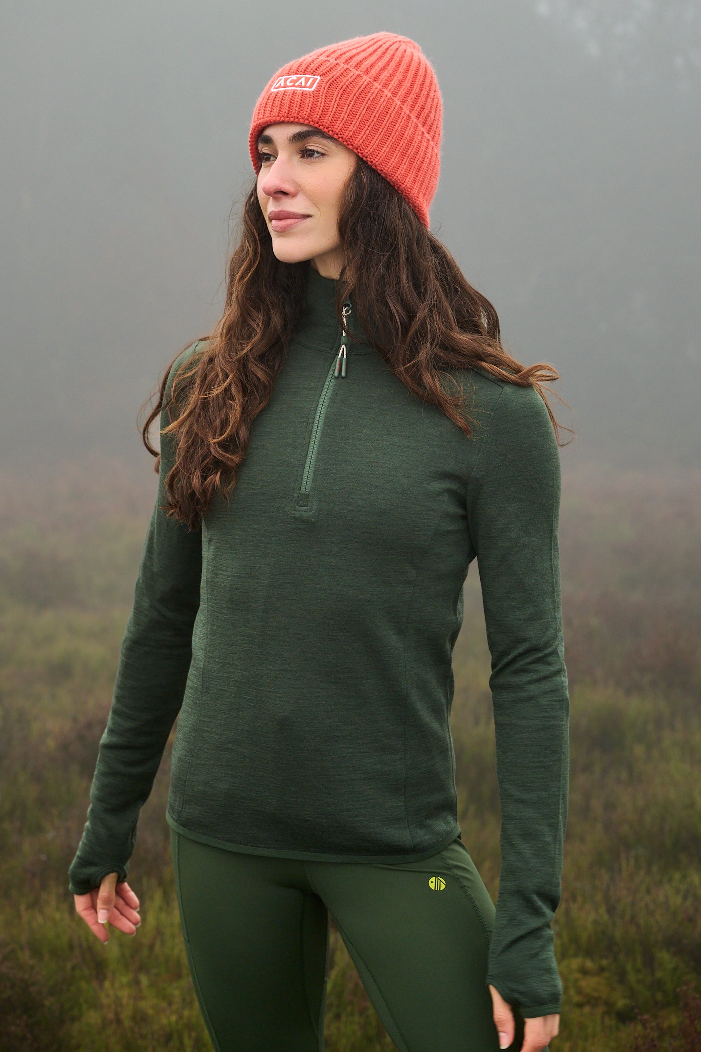 Thermobase Quarter Zip - Woodland Green