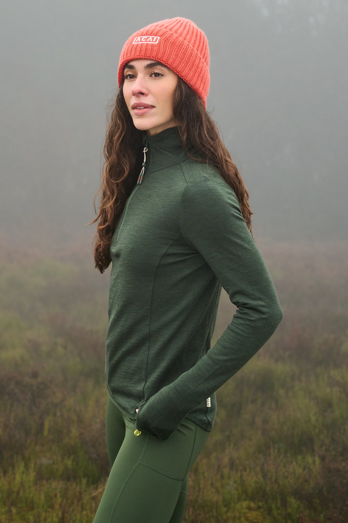Thermobase Quarter Zip - Woodland Green