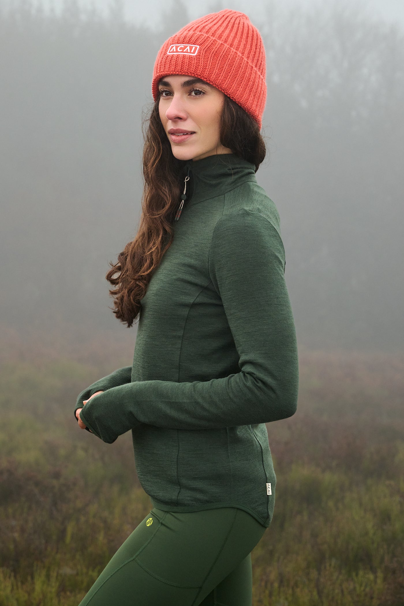 Thermobase Quarter Zip - Woodland Green