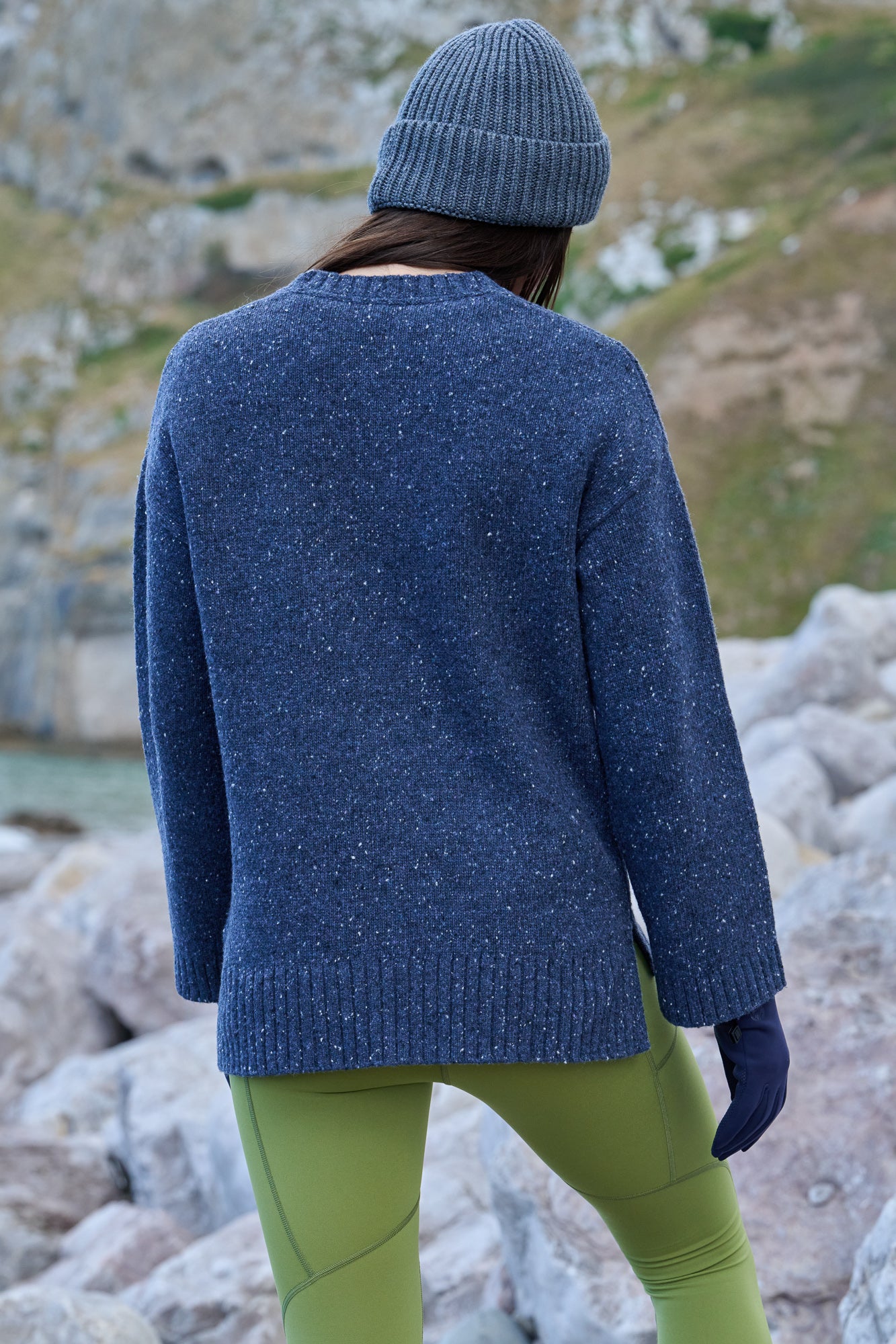 Dusk Crew Neck Knitted Jumper - Deep Navy