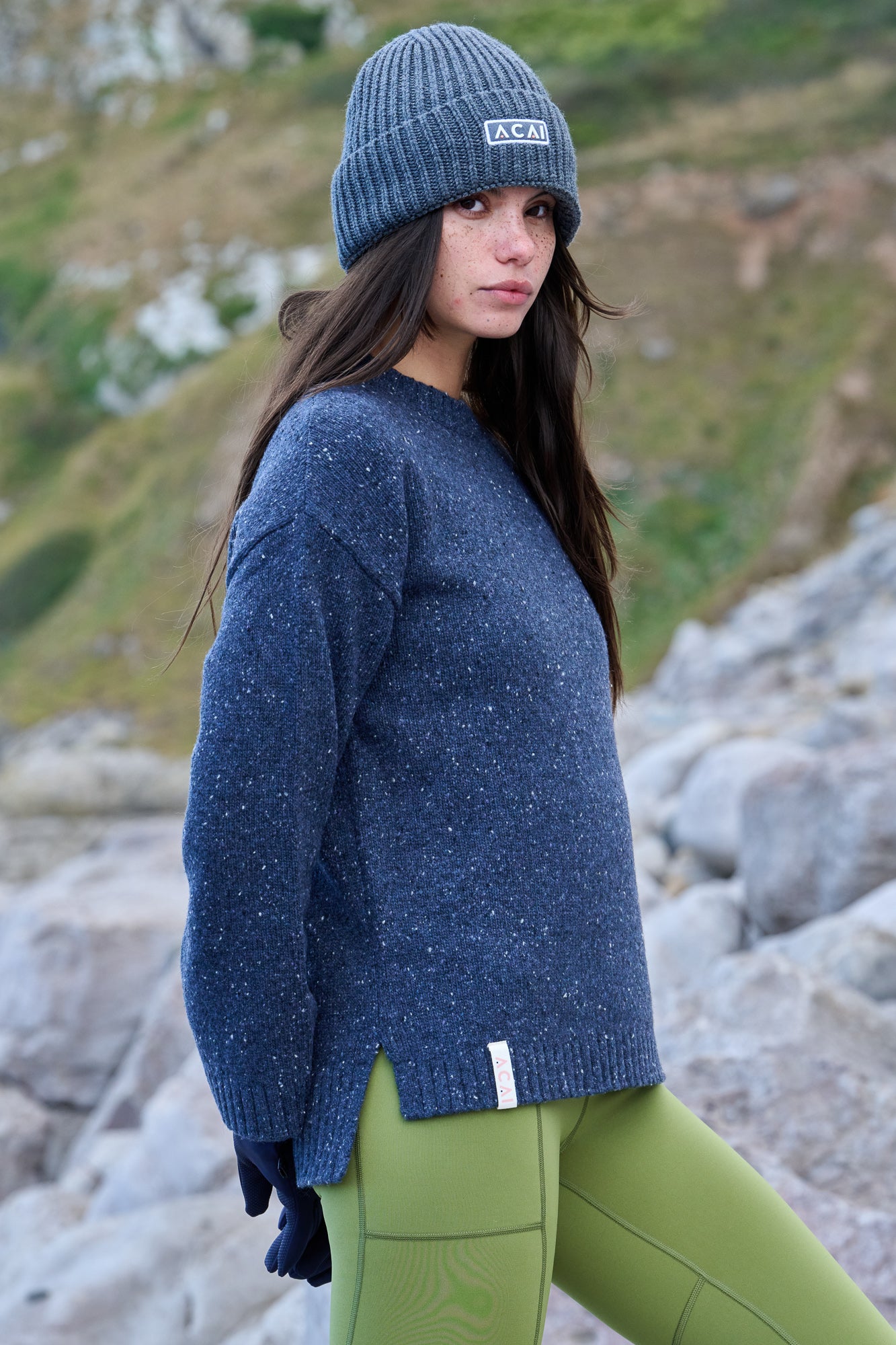 Dusk Crew Neck Knitted Jumper - Deep Navy