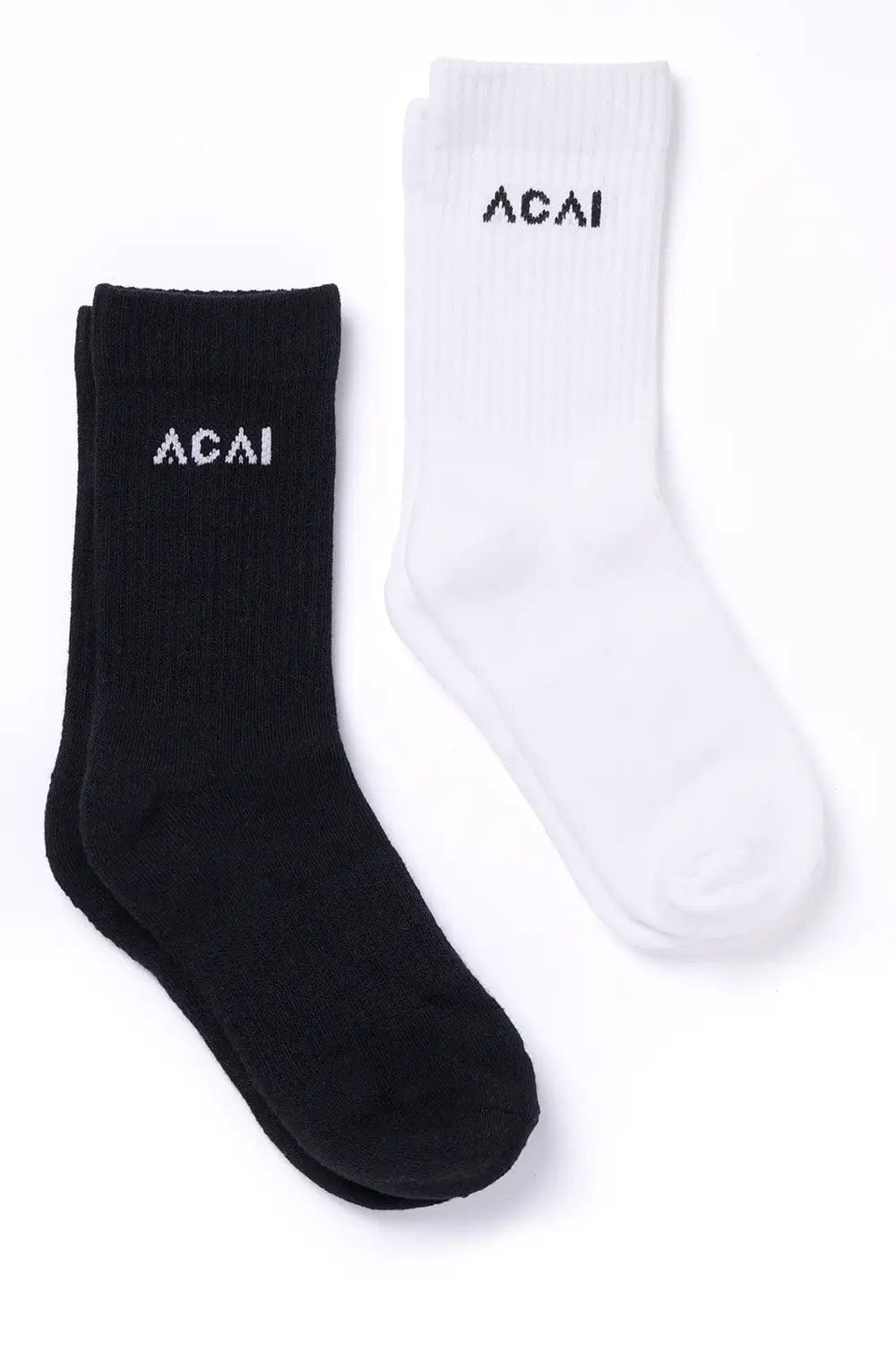 Everyday Crew Socks 2 Pack - Black and White Socks