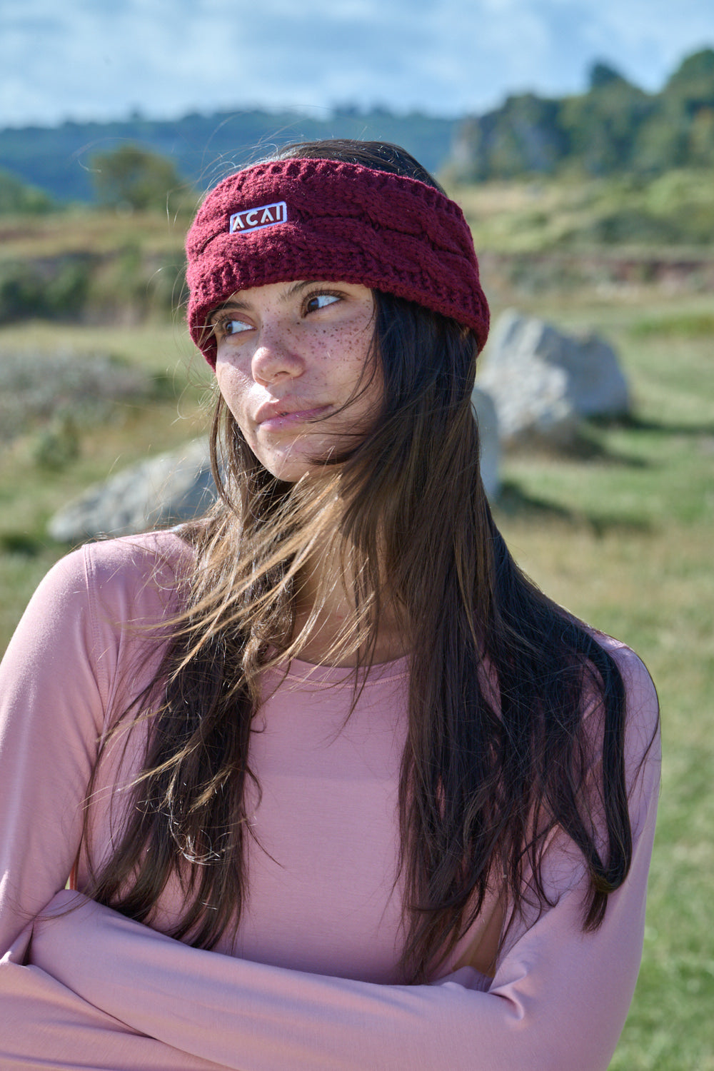 Knitted Headband - Cabernet