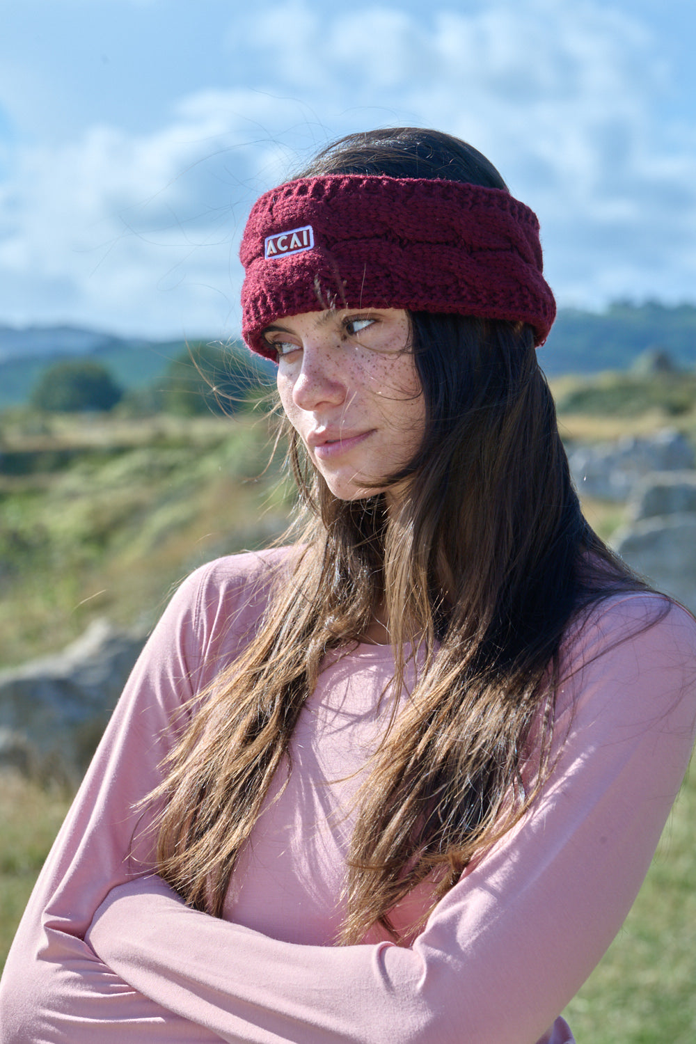 Knitted Headband - Cabernet