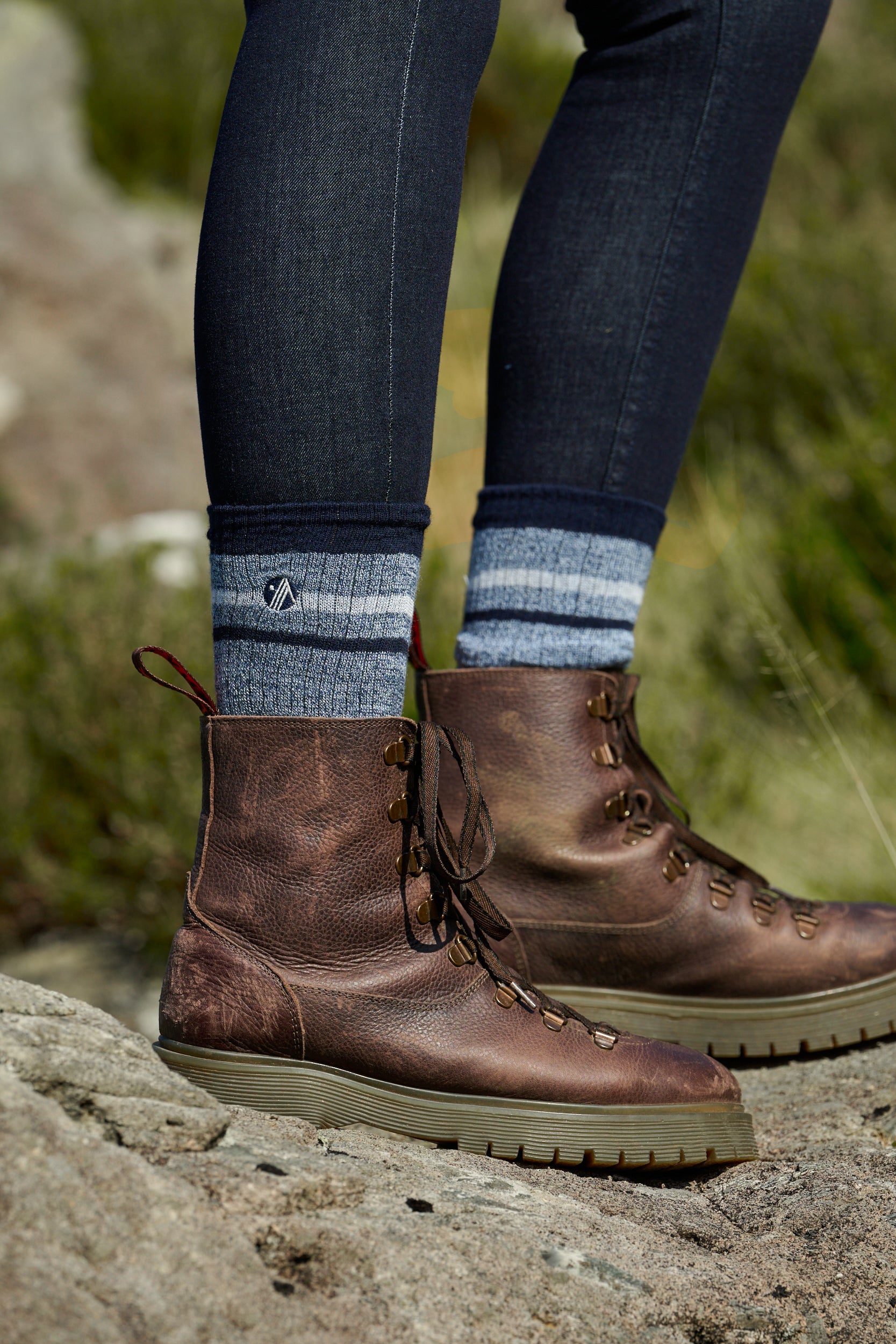 Bamboo Hiking Socks - Twilight Blue