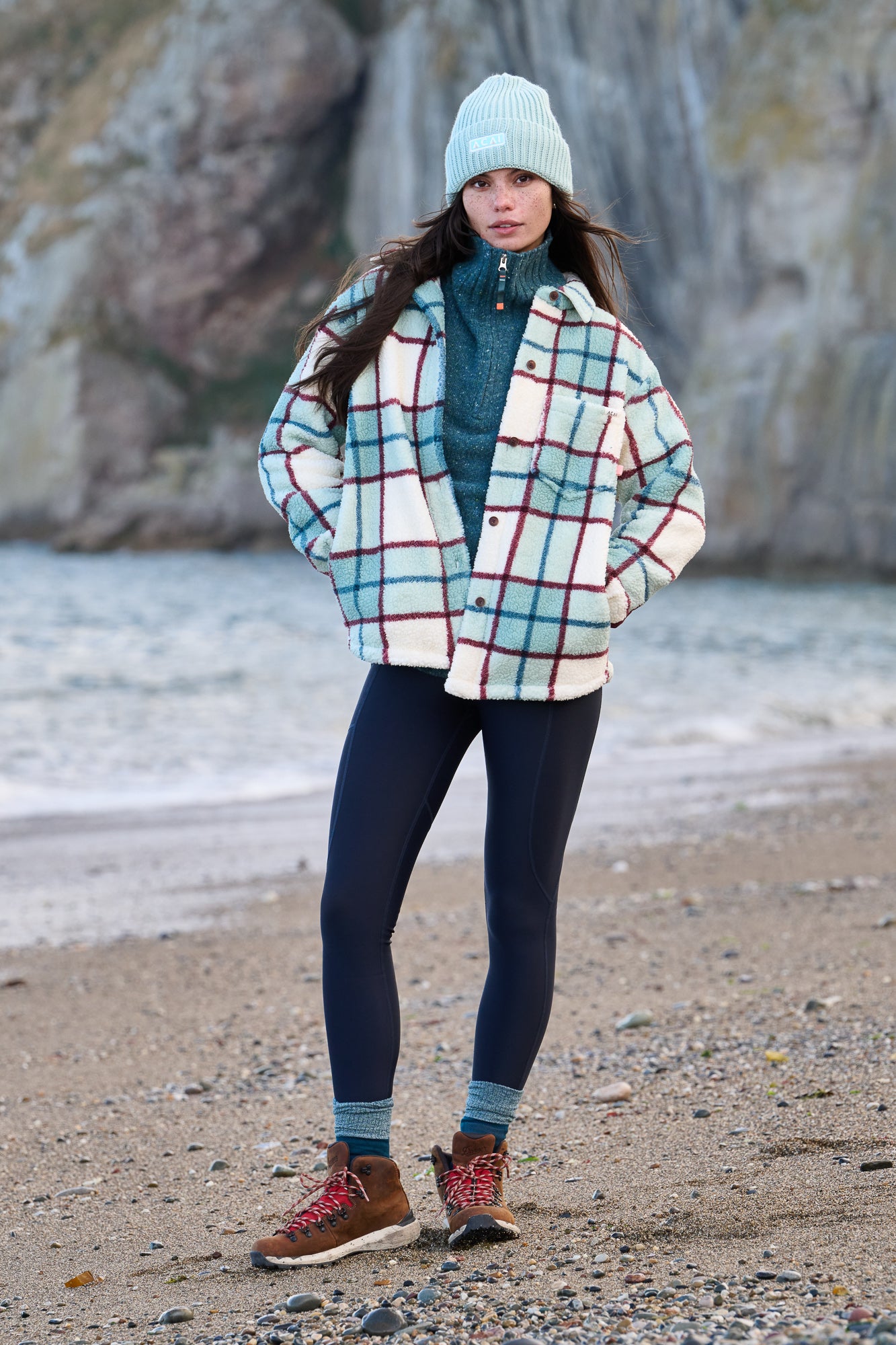 Wildwood Quarter Zip Knitted Jumper - Wild Fern