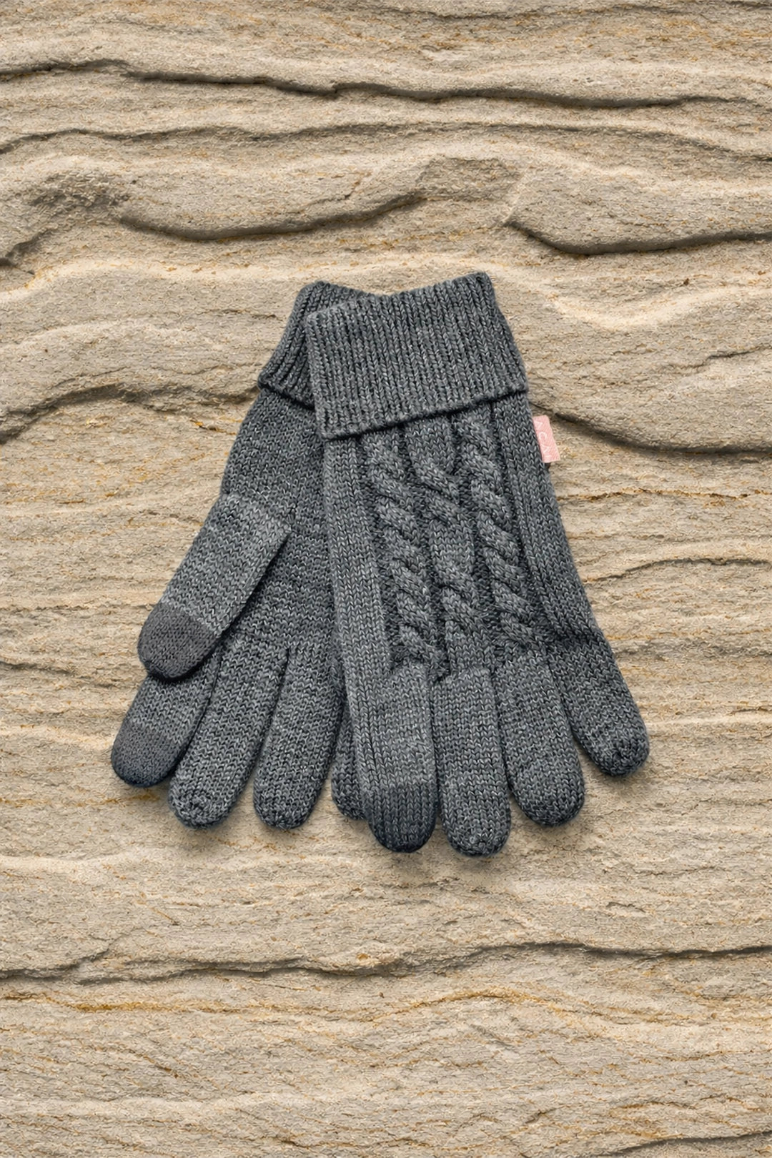 Merino Knitted Gloves - Grey Marl