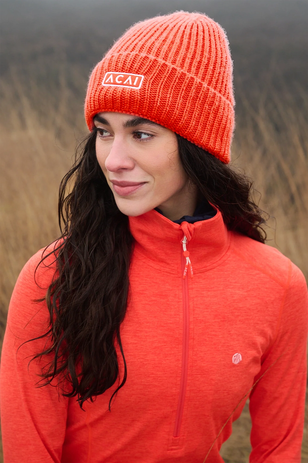 Merino Wool Beanie - Mandarin