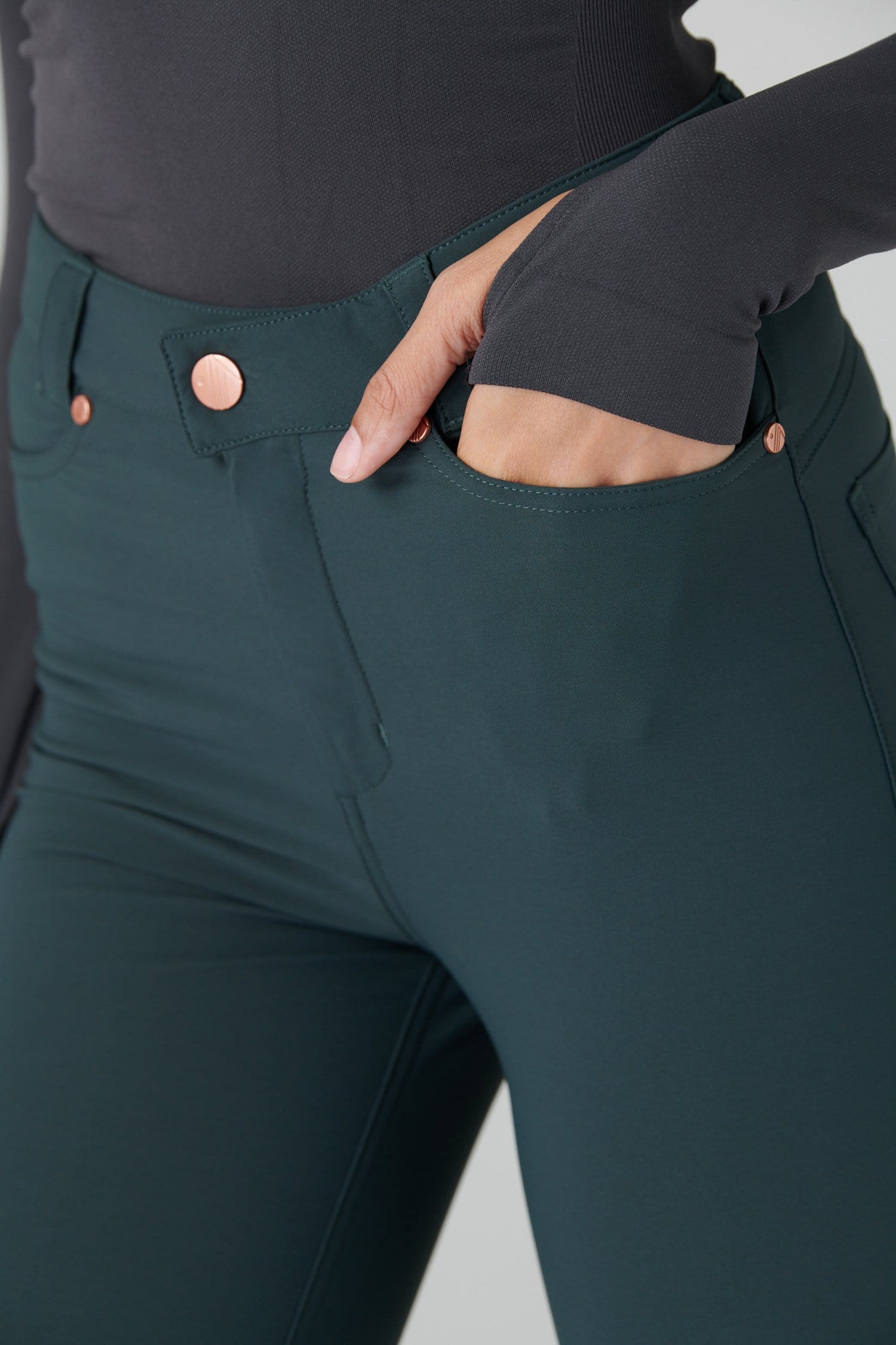 MAX Stretch Skinny Outdoor Trousers - Forest Green Trousers