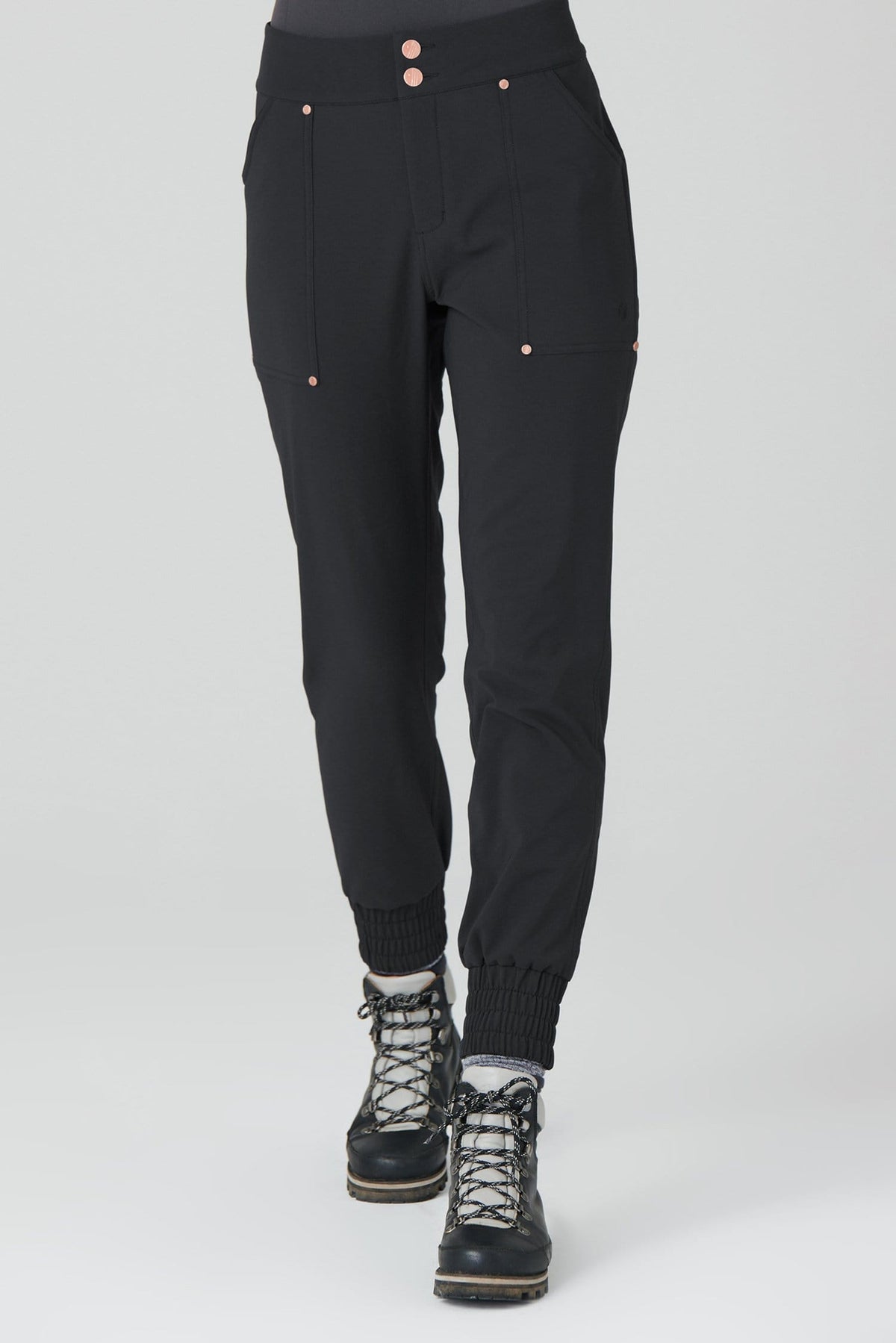 Thermal Casual Stroll Pants - Black Trousers