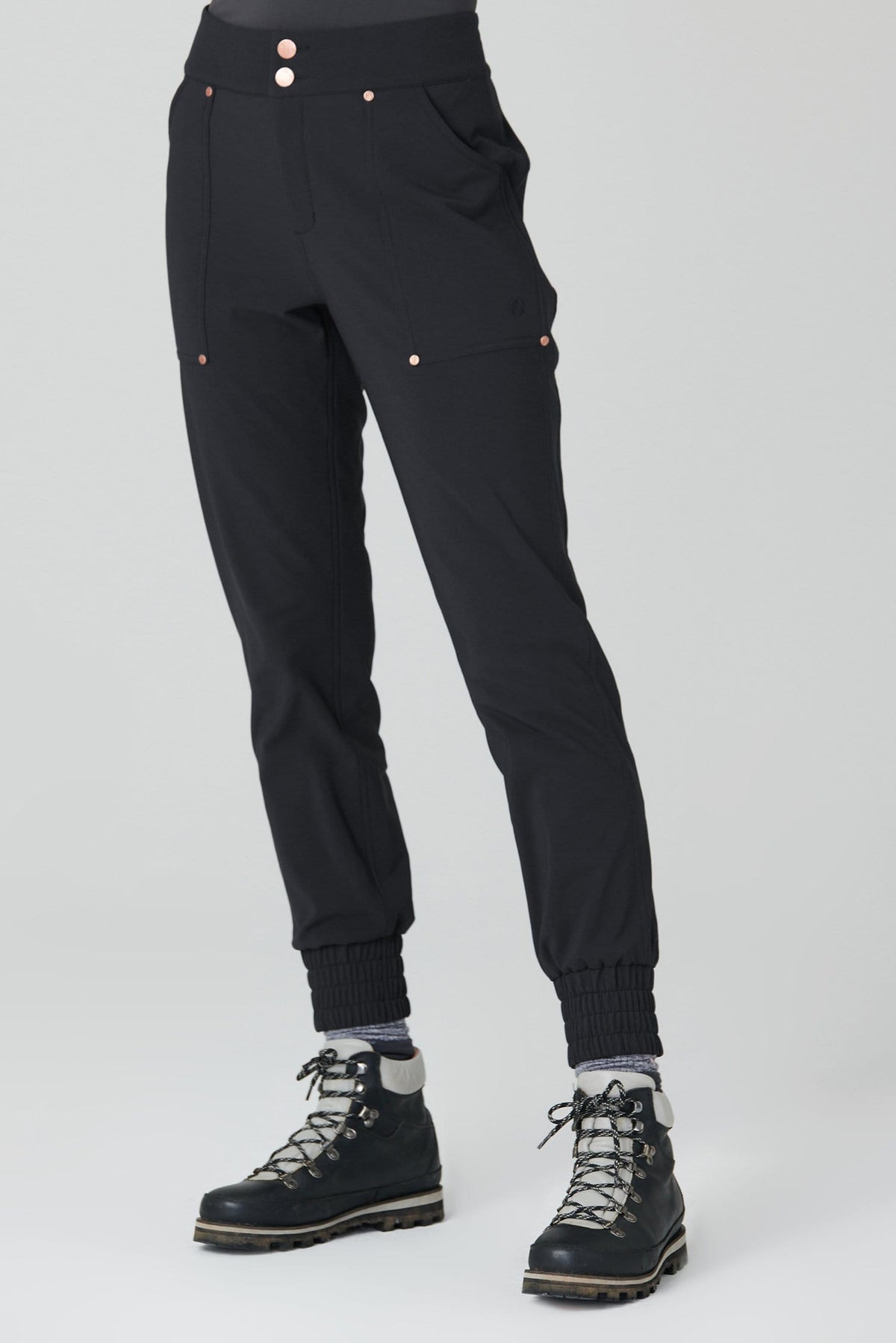 Thermal Casual Stroll Pants - Black Trousers