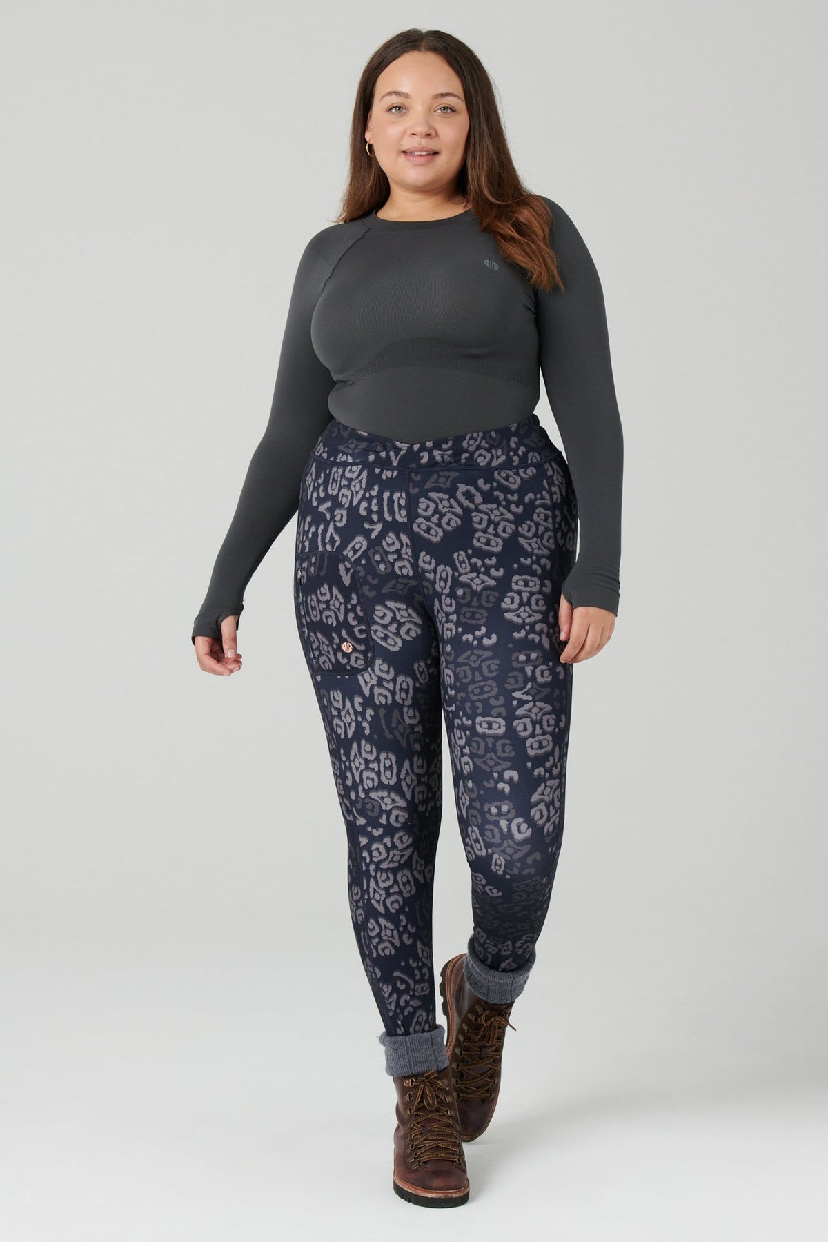 The Recycled Outdoor Leggings - Navy Wild Print Leggings