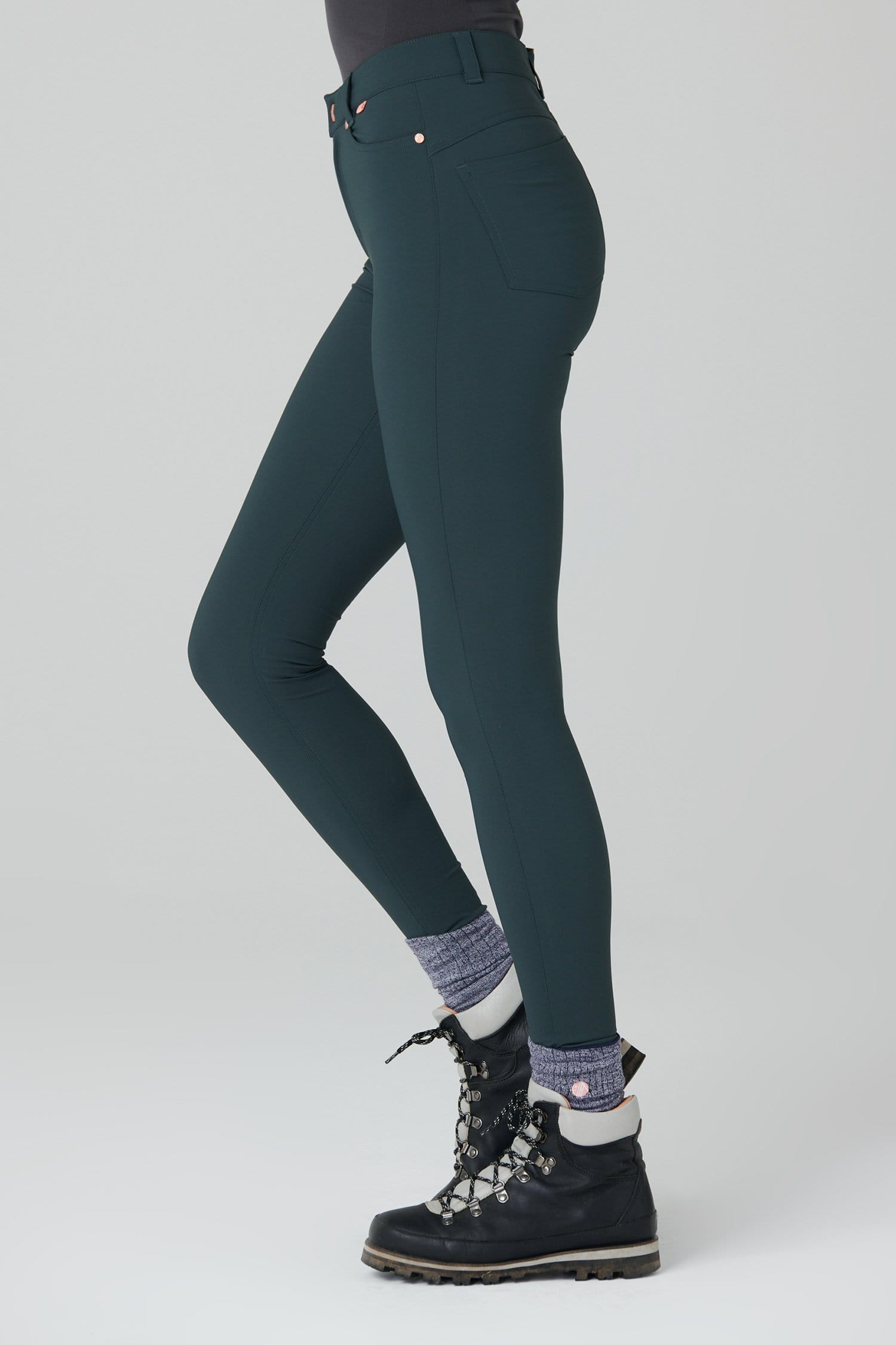Thermal Skinny Outdoor Trousers - Forest Green Trousers