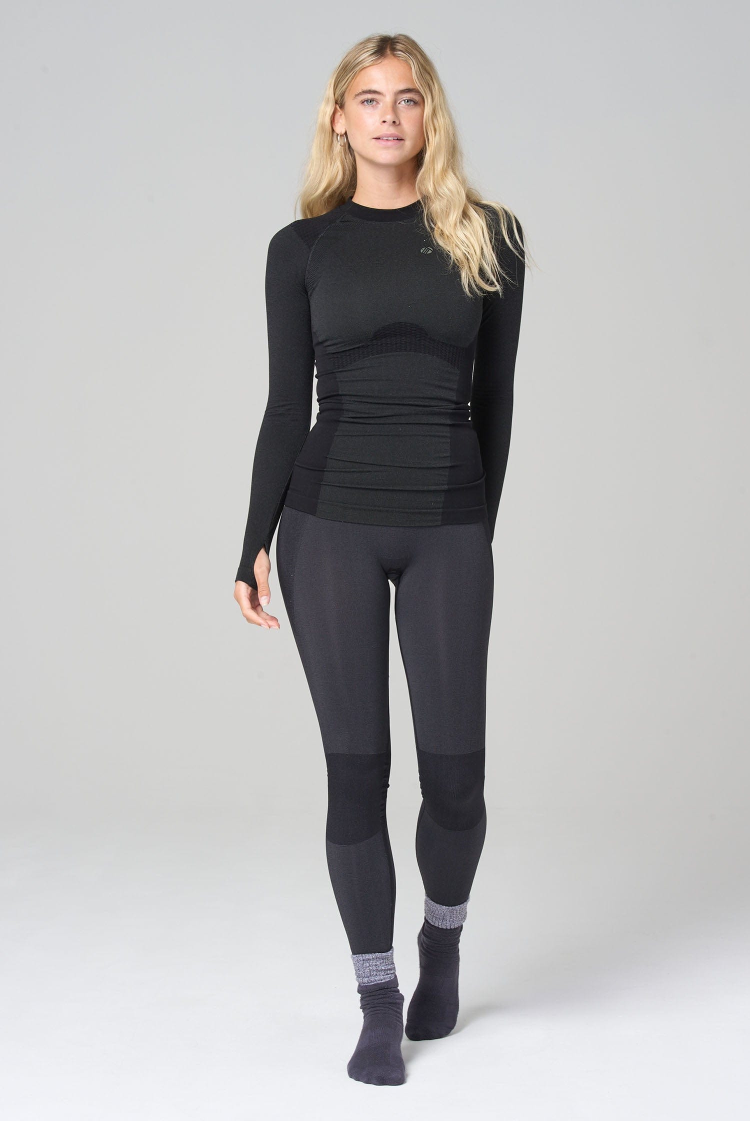 Thermal Seamless Base Layer Tights - Black Base Layer