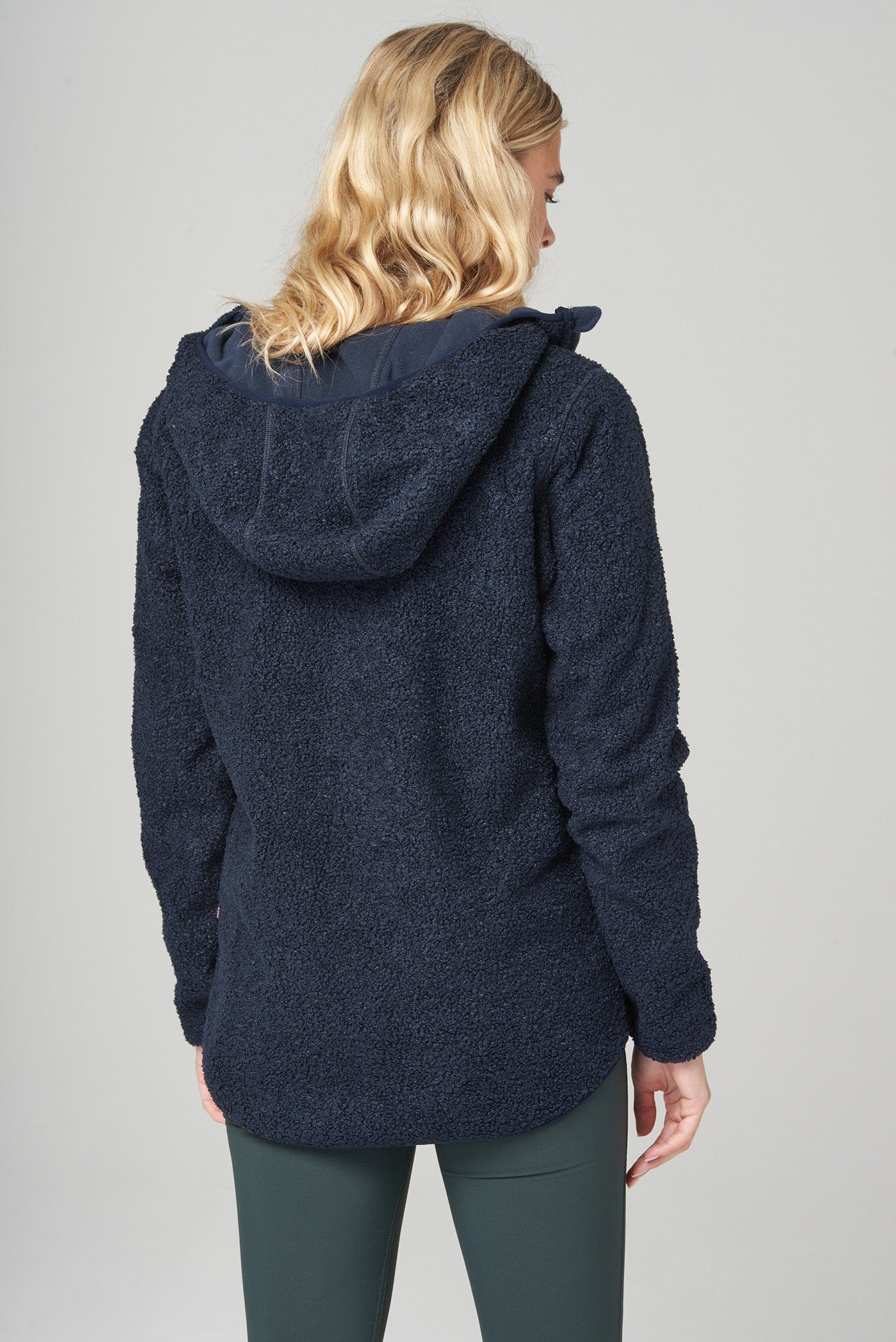 Windproof Fleece Hoodie - Deep Navy Sweatshirt