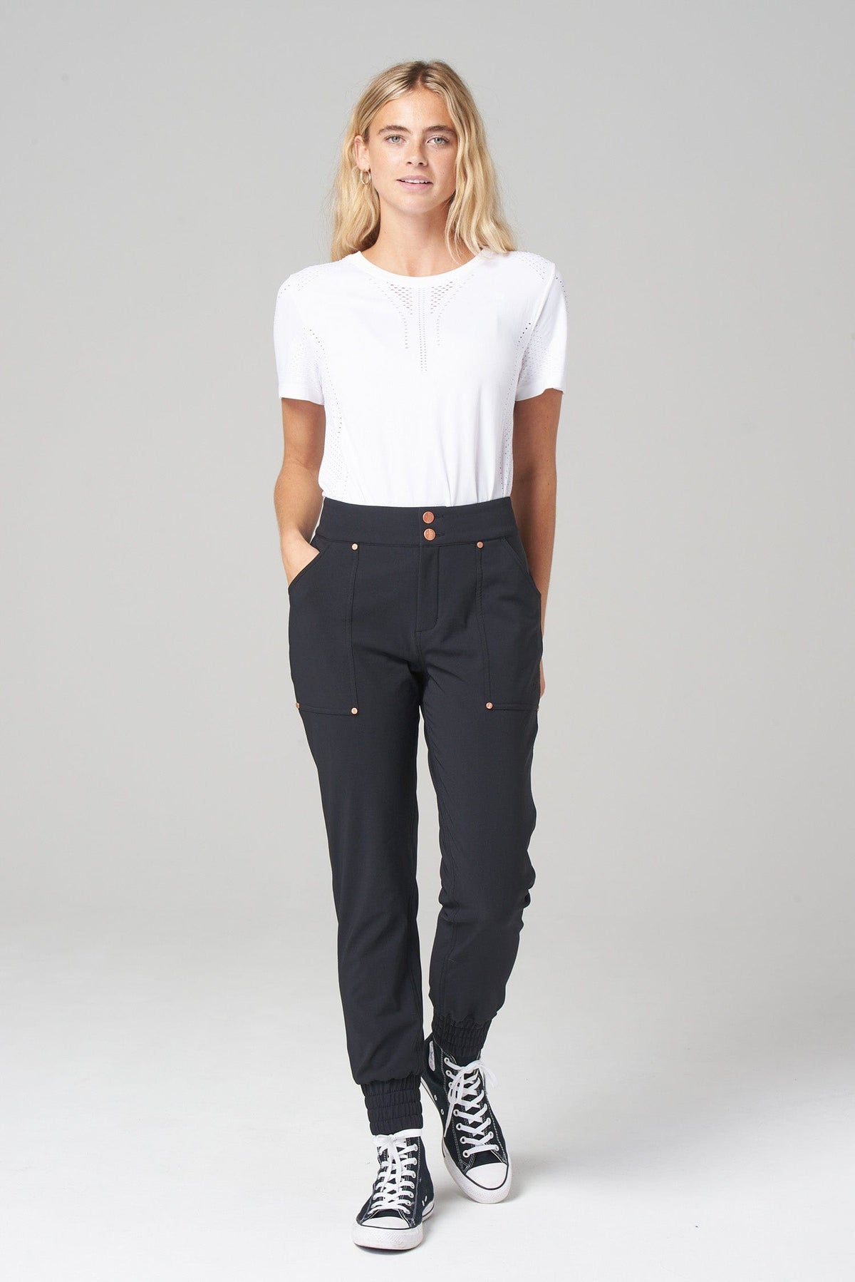 Thermal Casual Stroll Pants - Black Trousers